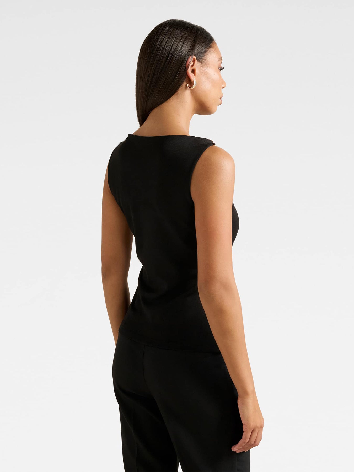 Cleo Hardware Detail Cowl Neck Top