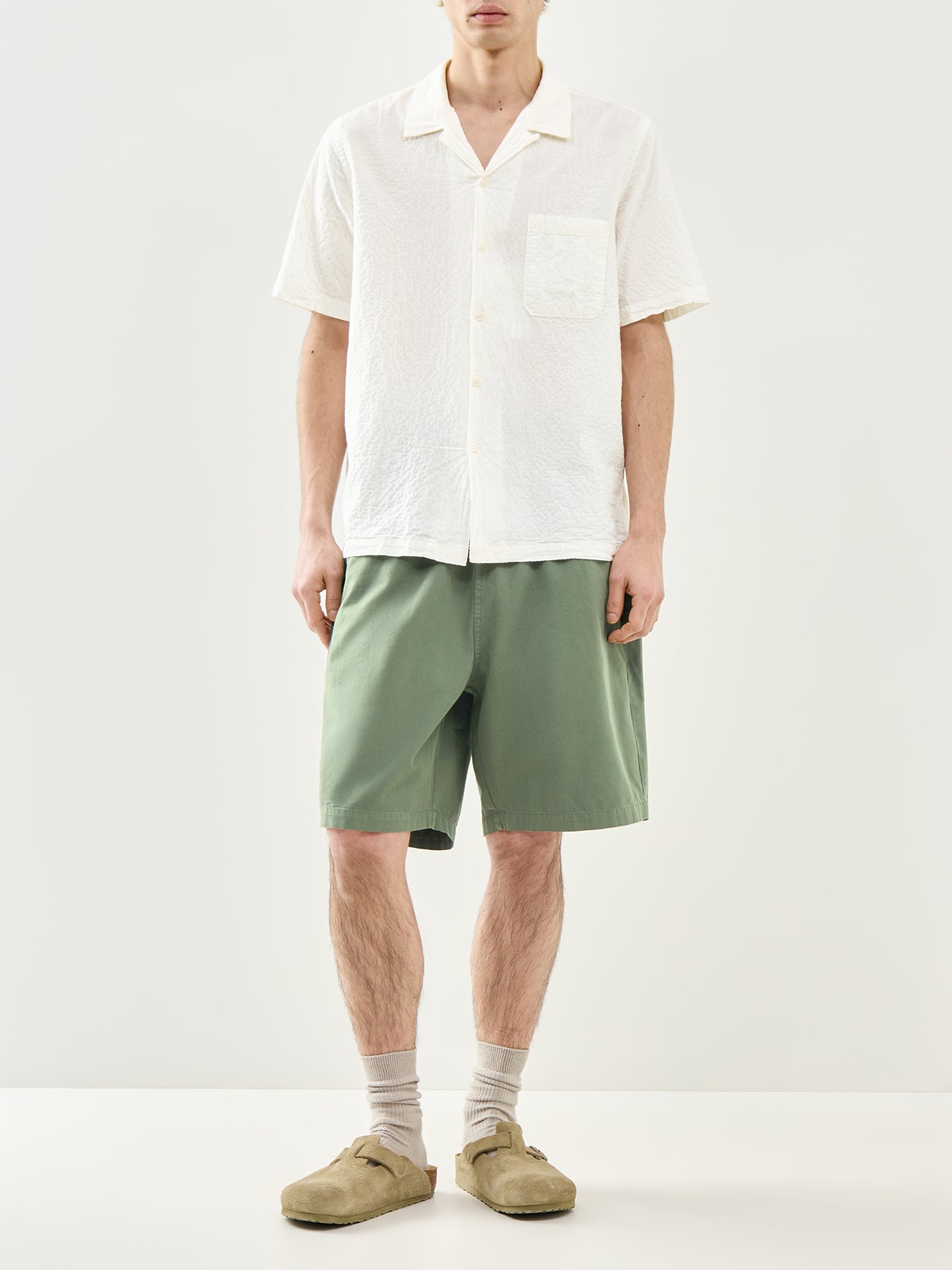 Road Seersucker Shirt Cream