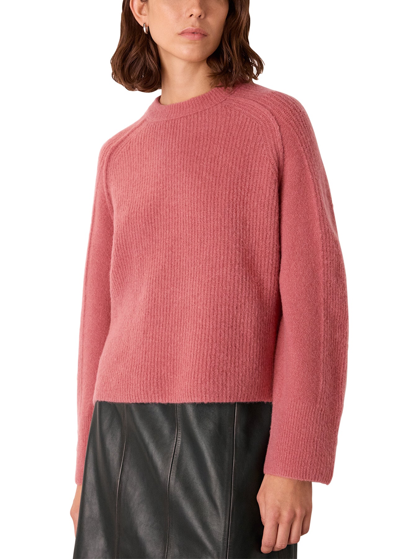 Aria Wool Crew Knit Pink