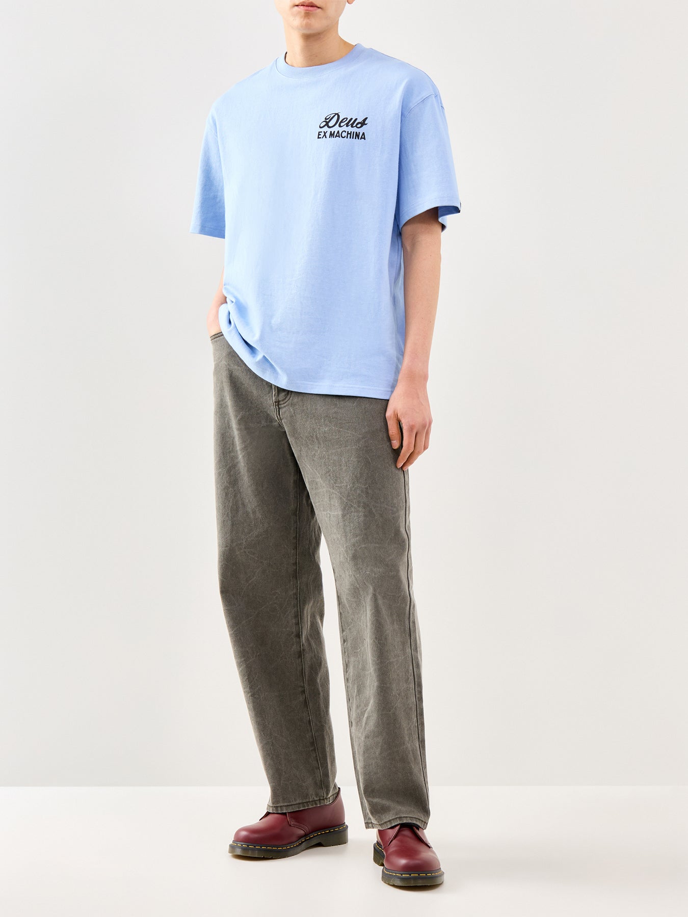 Graphic Recycled Cotton T-Shirt Blue