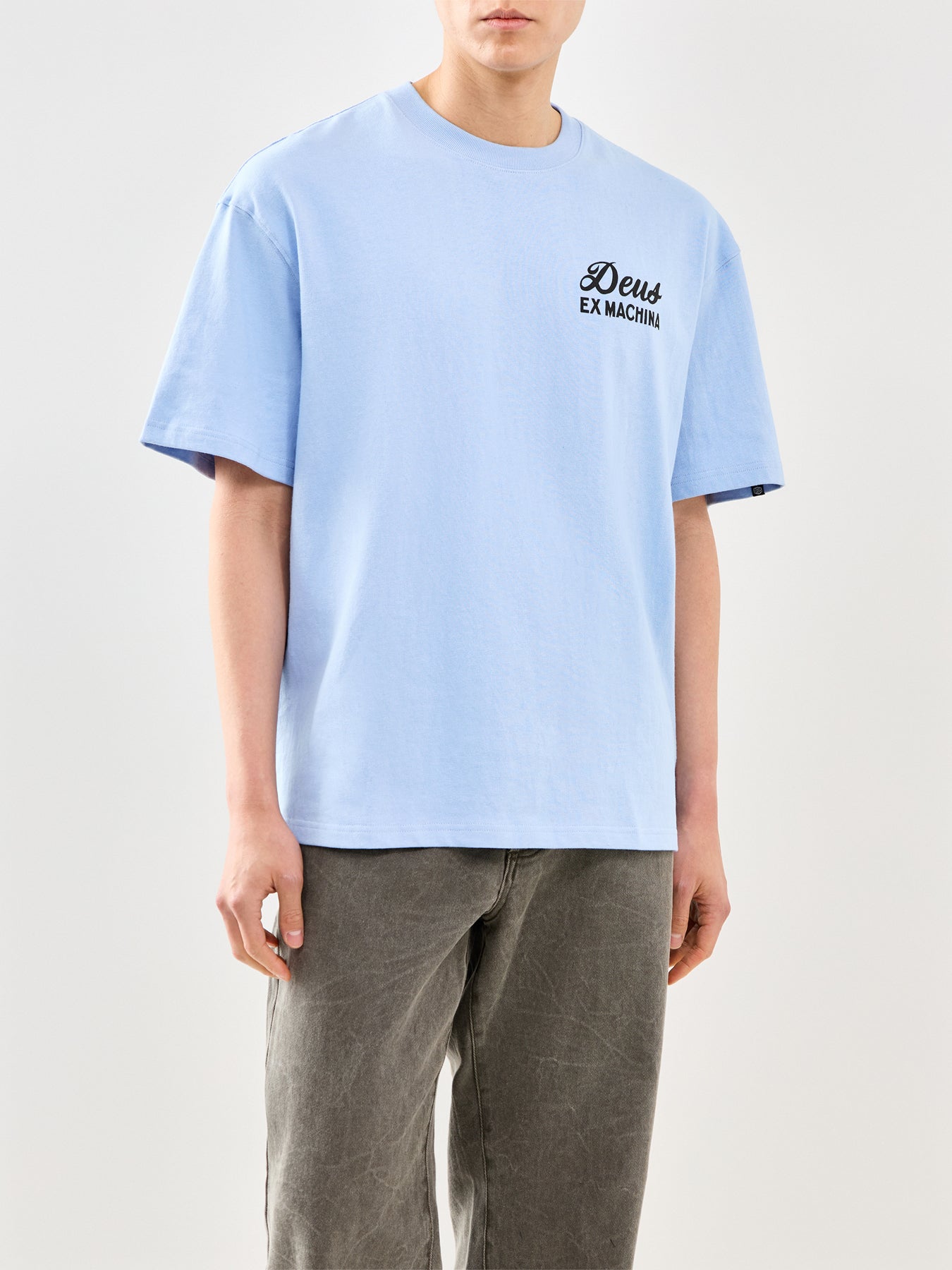 Graphic Recycled Cotton T-Shirt Blue