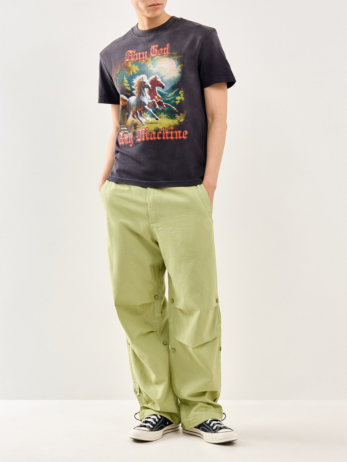 Graphic Cotton T-Shirt Black