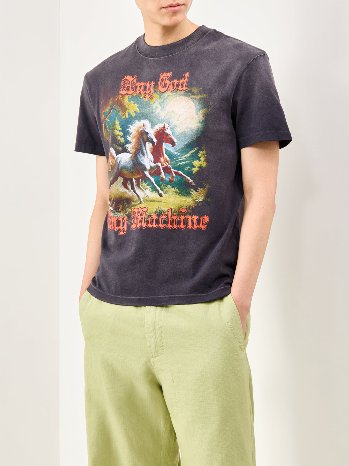 Graphic Cotton T-Shirt Black