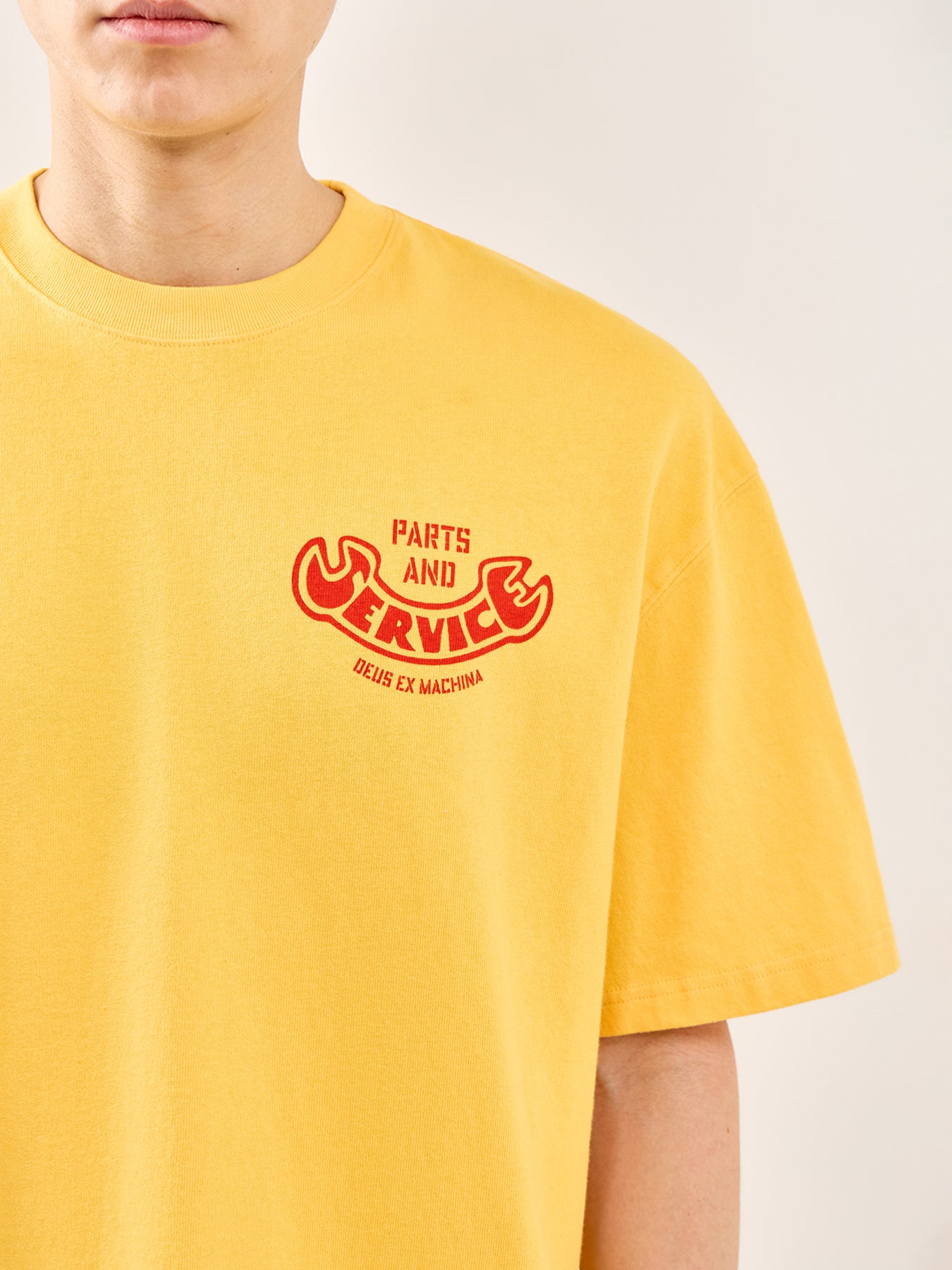 Graphic Recycled Cotton T-Shirt Yellow