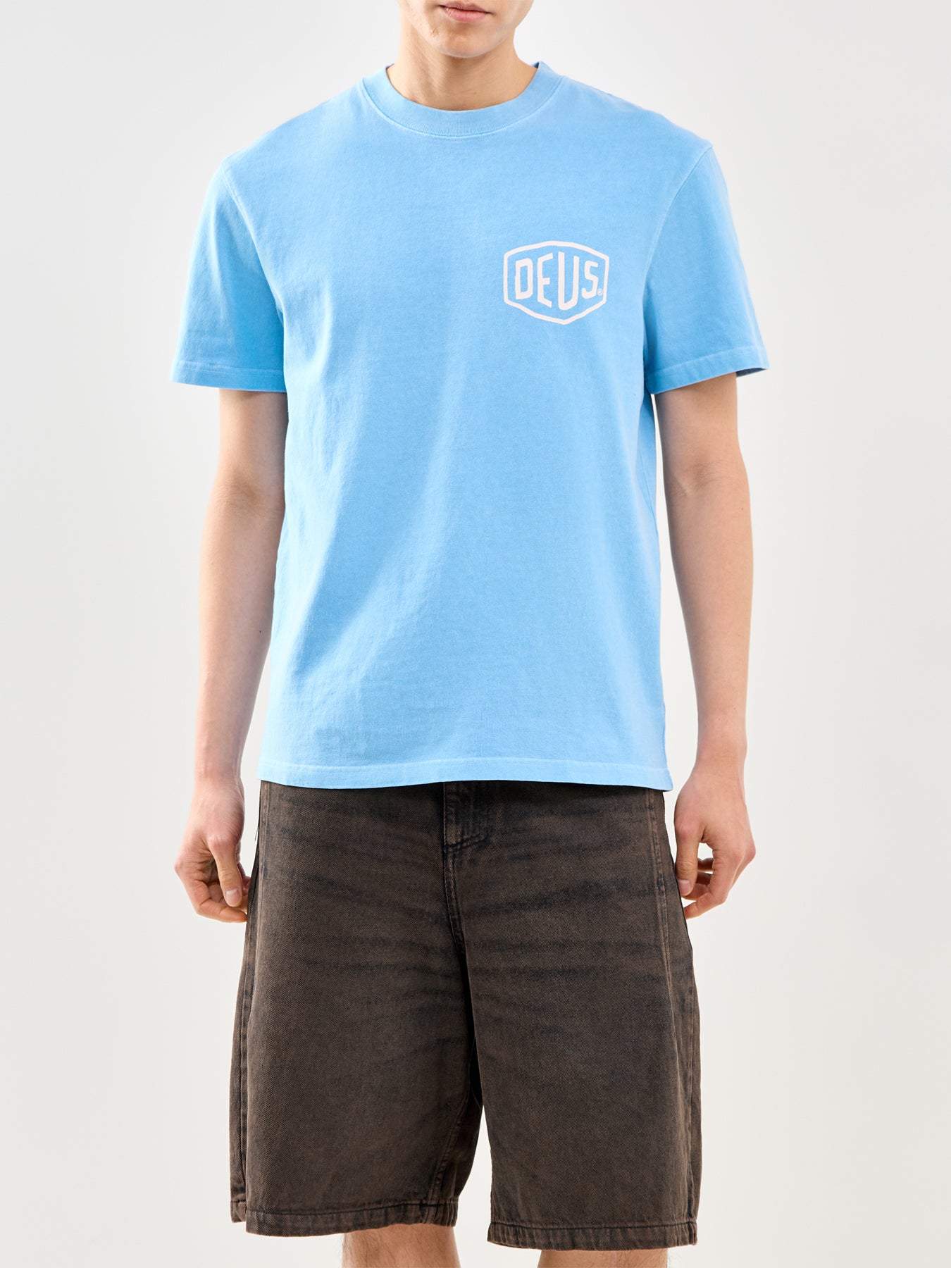 Garment Dyed Organic Cotton T-Shirt Blue