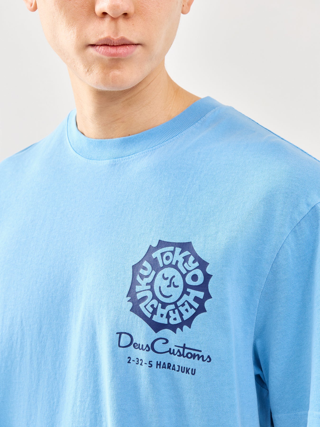 Graphic Recycled Cotton T-Shirt Blue