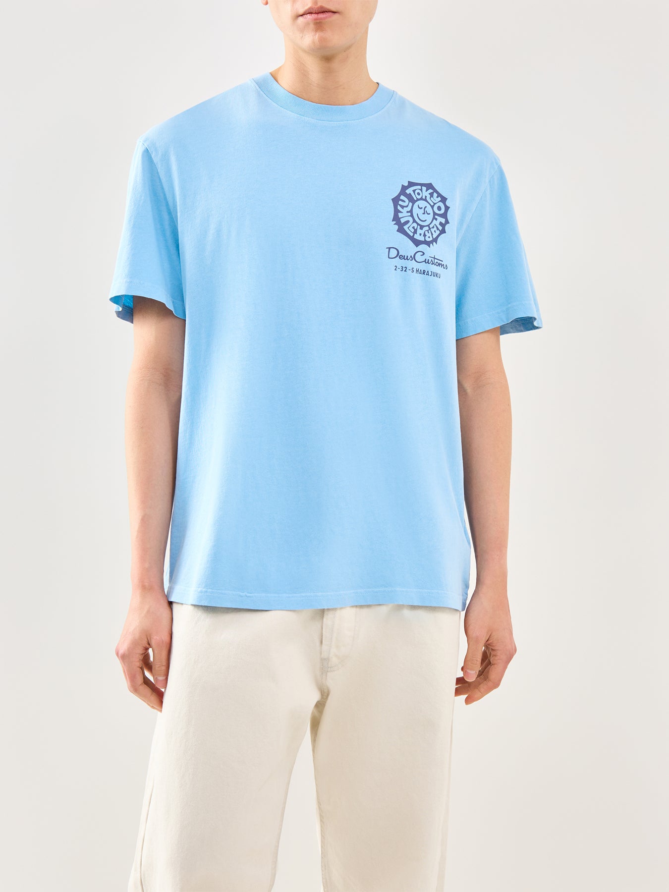 Graphic Recycled Cotton T-Shirt Blue