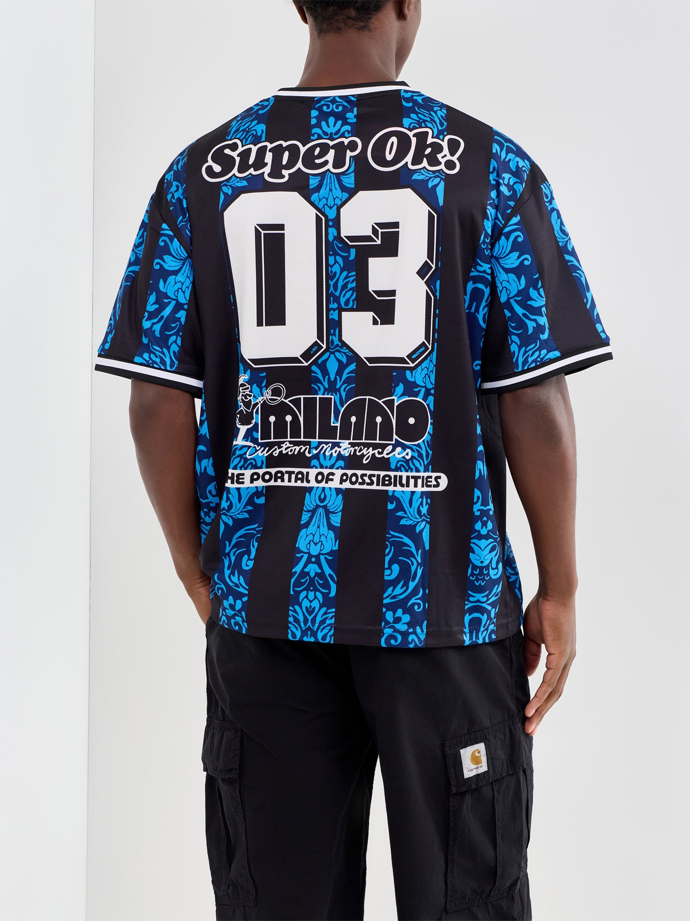 Nouveau Moto Graphic T-Shirt Blue
