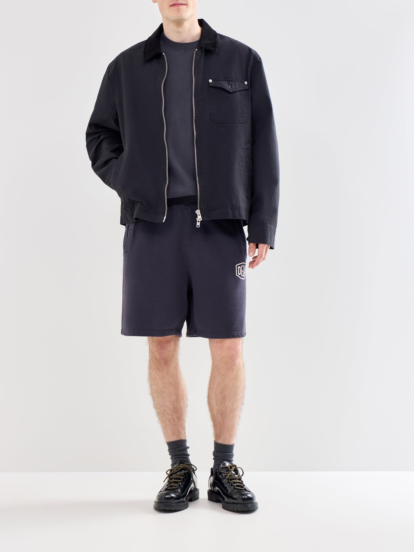 Organic Cotton Track Shorts Black