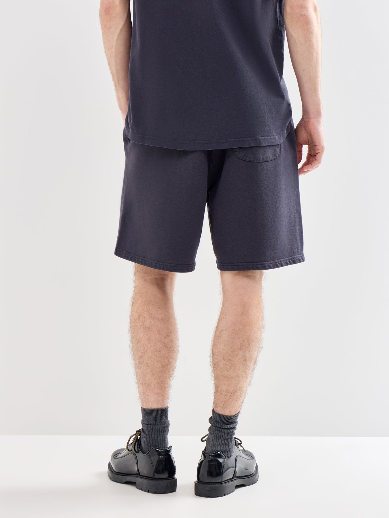 Organic Cotton Track Shorts Black