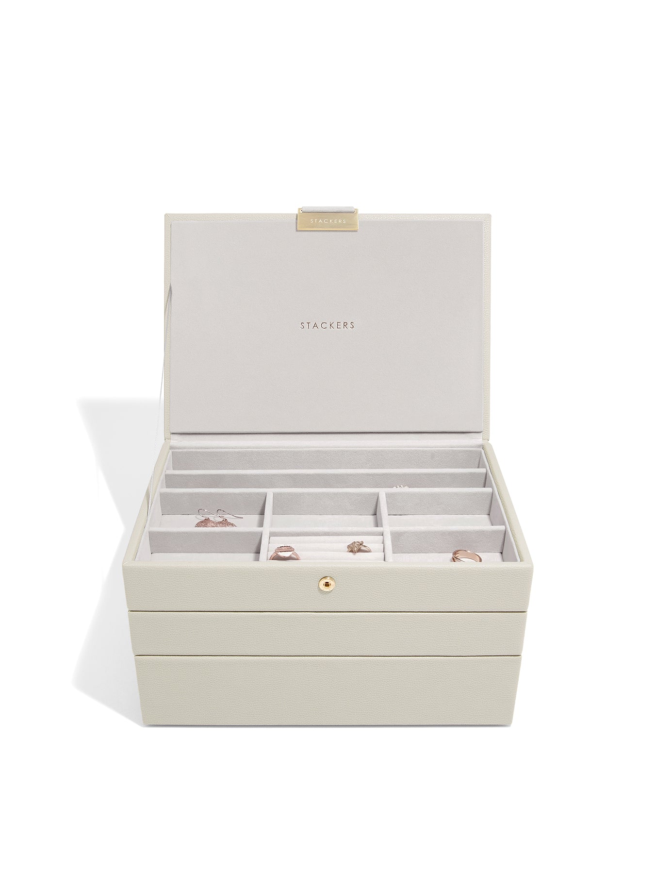 Classic Jewellery Box Set of 3 Burgundy