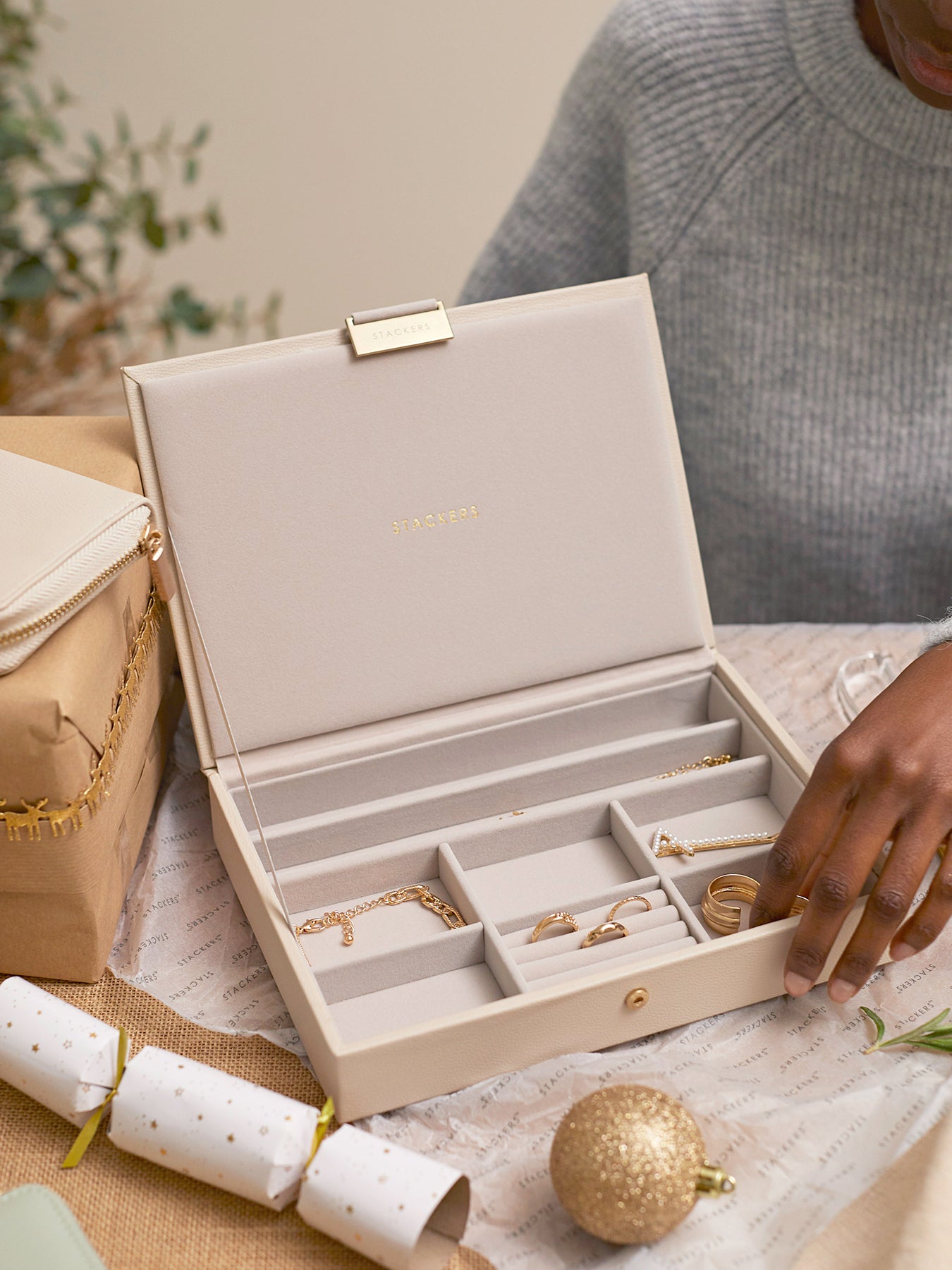 Classic Jewellery Box Set of 3 Burgundy