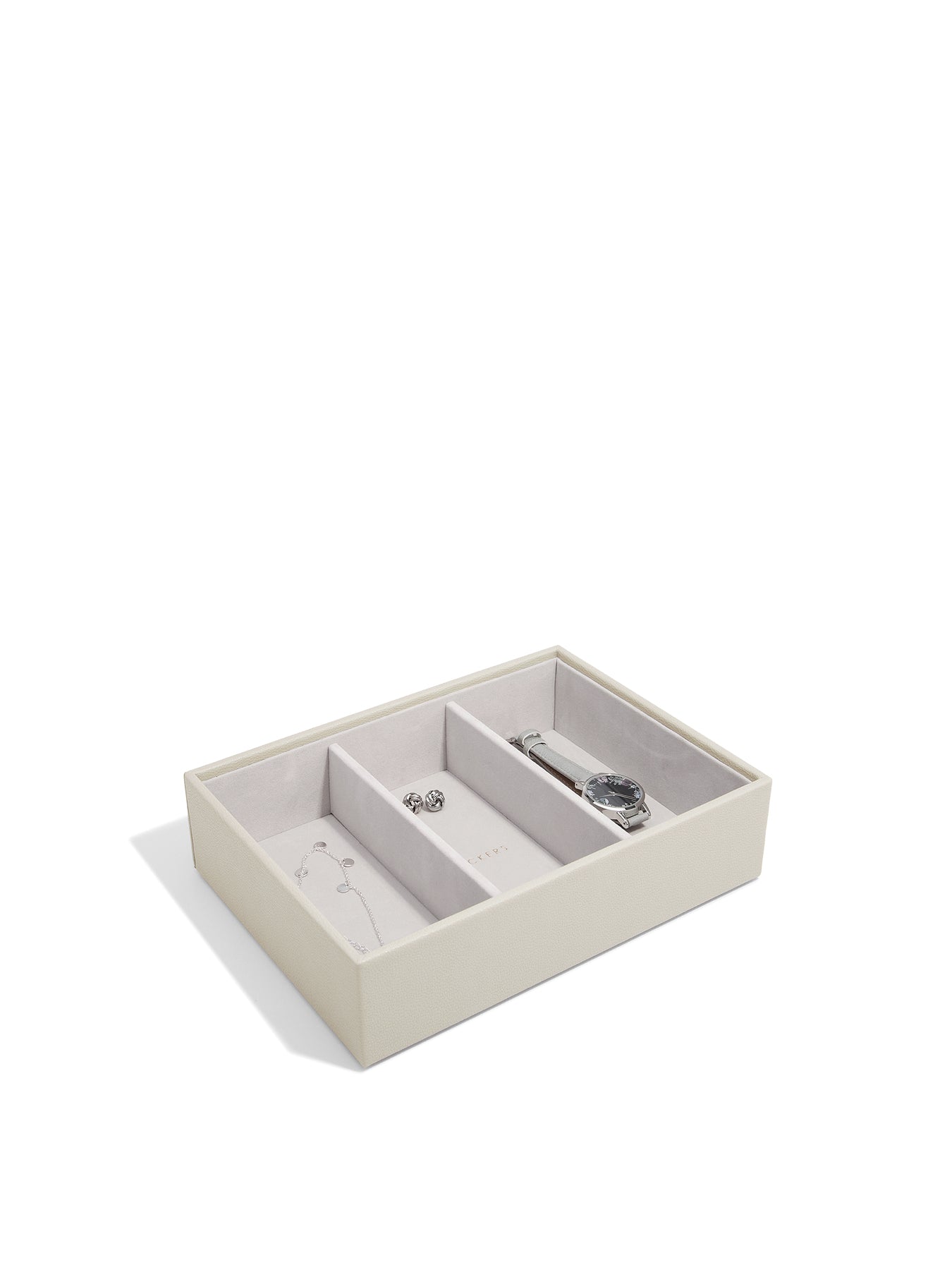 Classic Deep Jewellery Box 3 Layer Burgundy