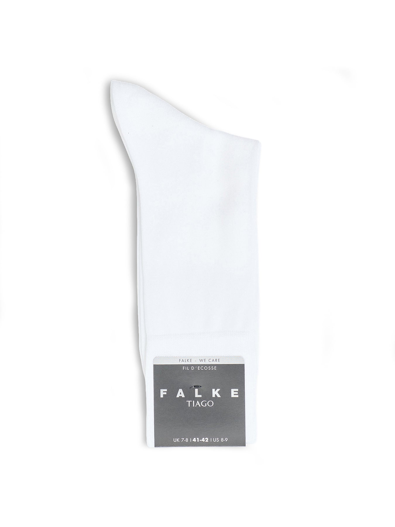 Tiago Cotton Crew Socks White