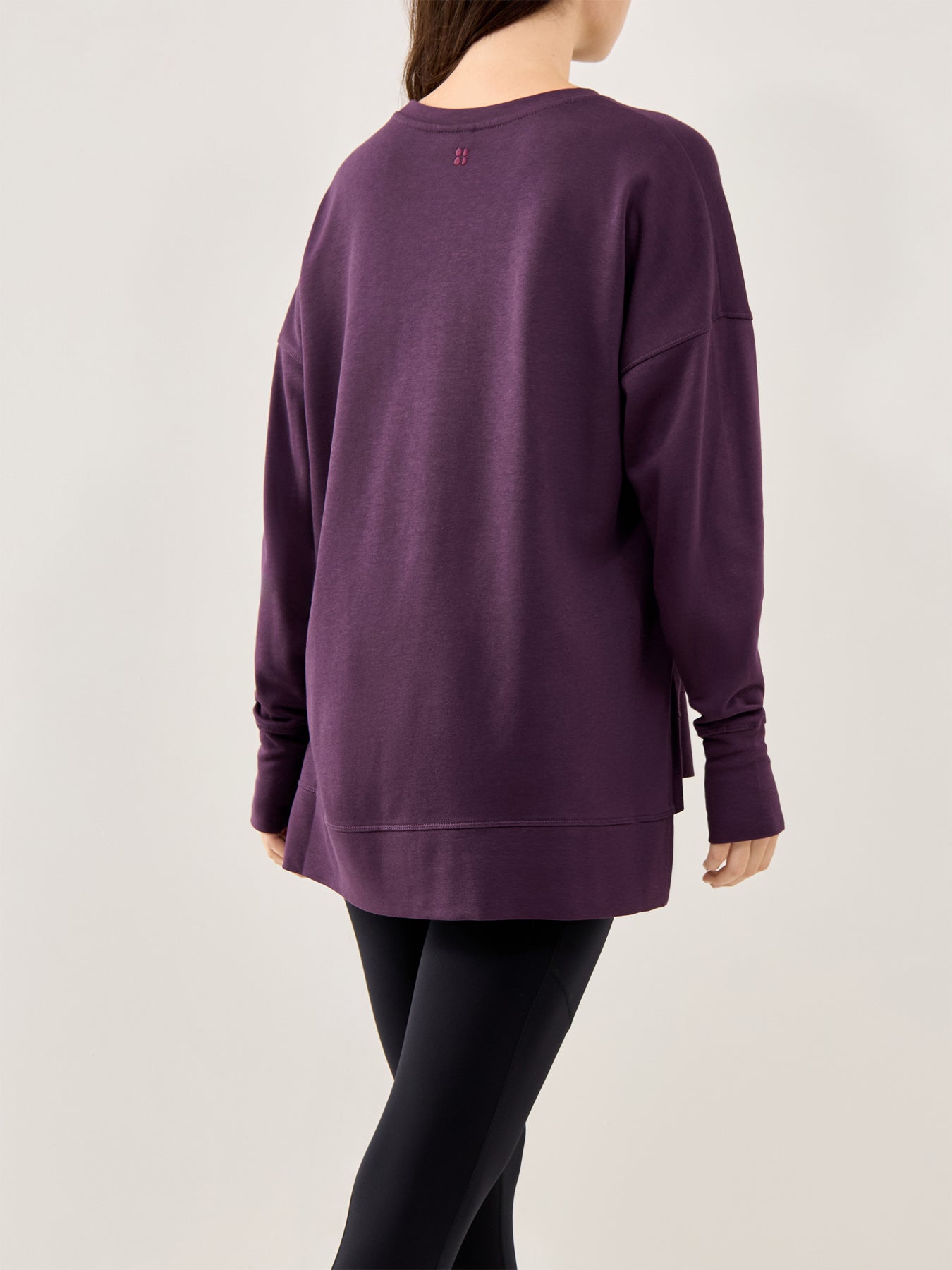 After Class Longline Sweatshirt Purple