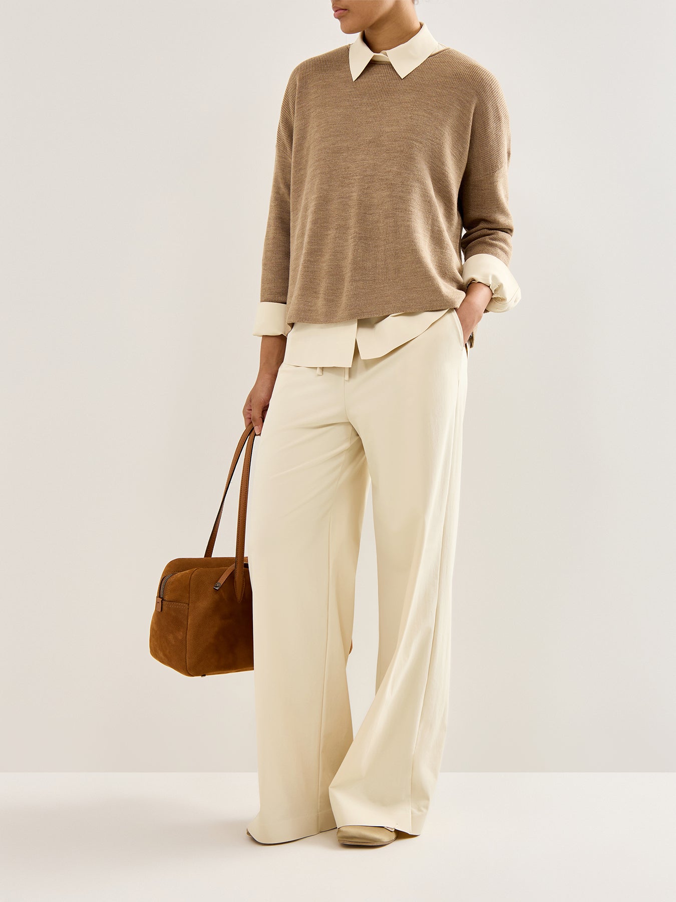 Crew Neck Sweater Biscuit