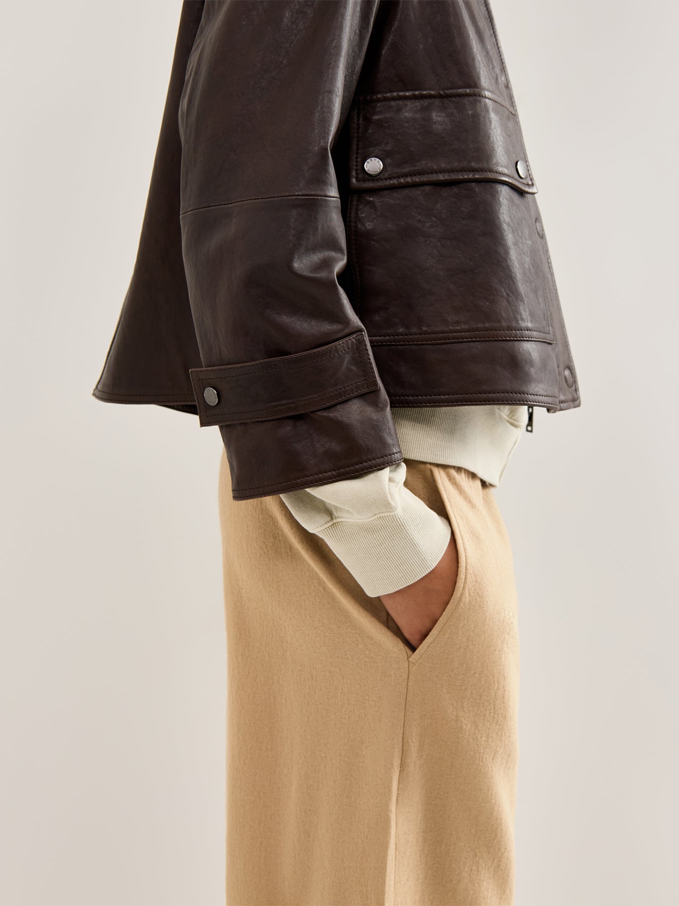 Wide Ankle Pants Biscuit