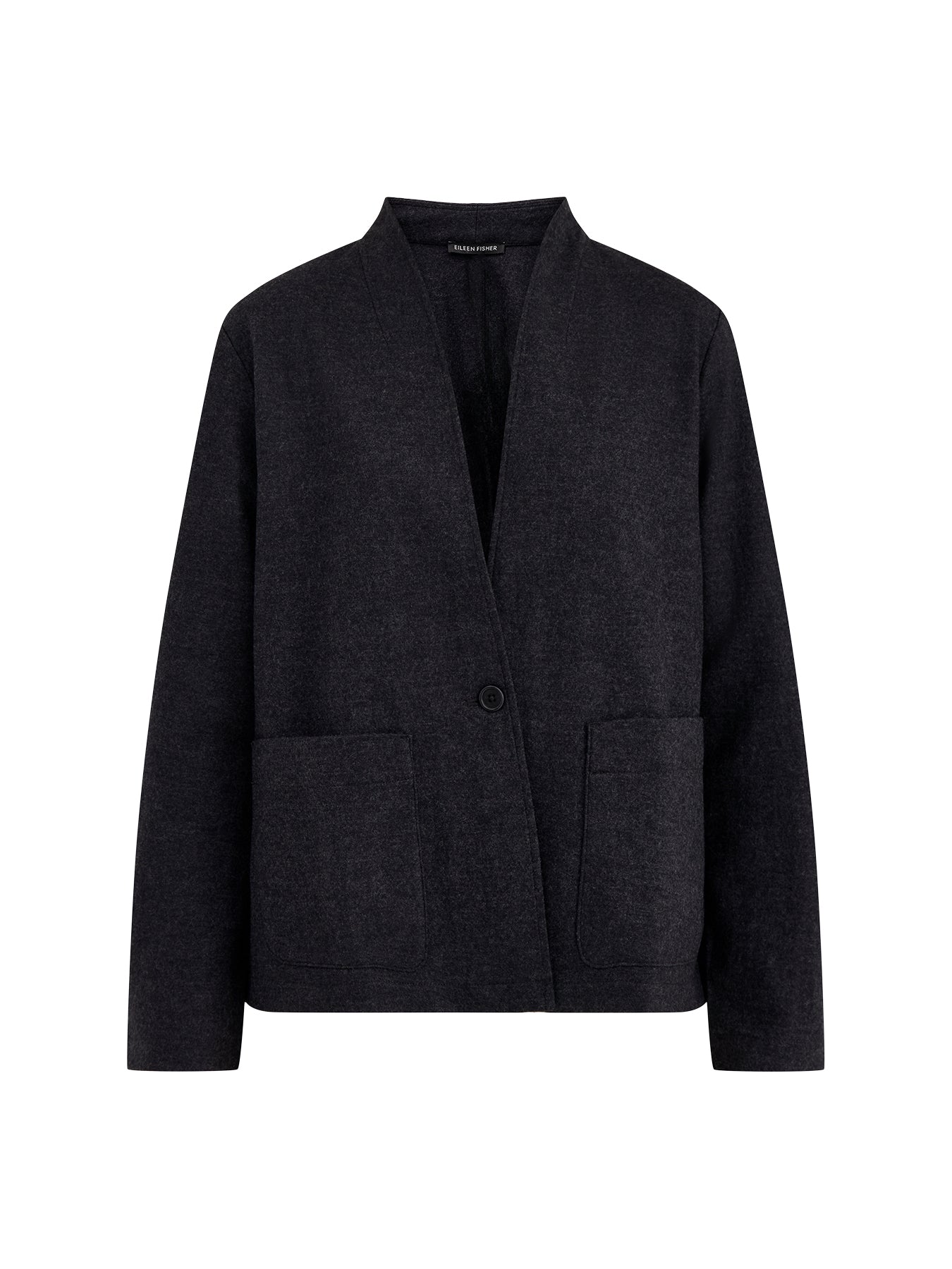 High Collar Jacket Charcoal