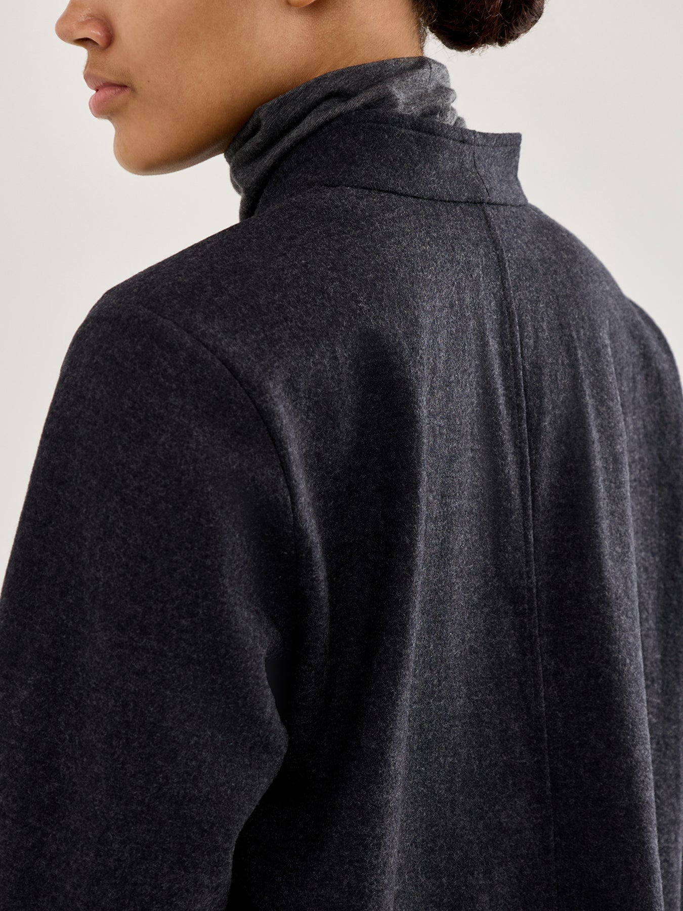 High Collar Jacket Charcoal