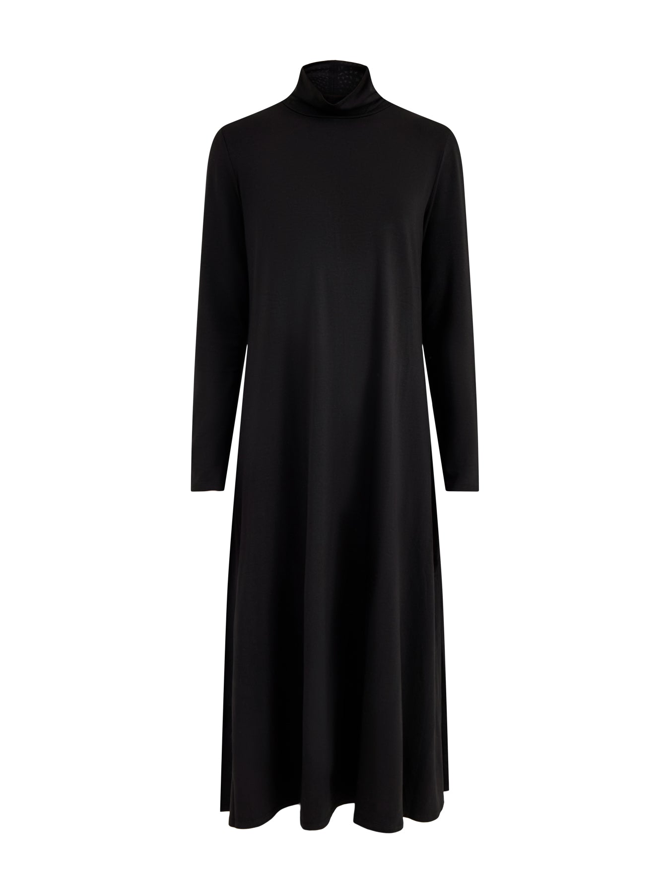 T-Neck Midi Dress Black