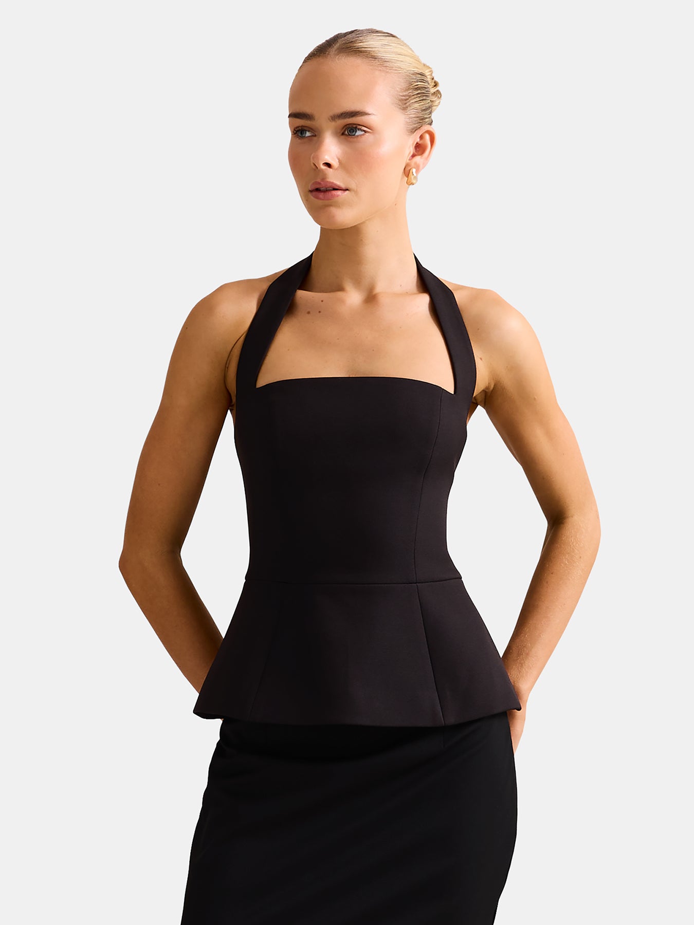 Kendall Halter Neck Top Black