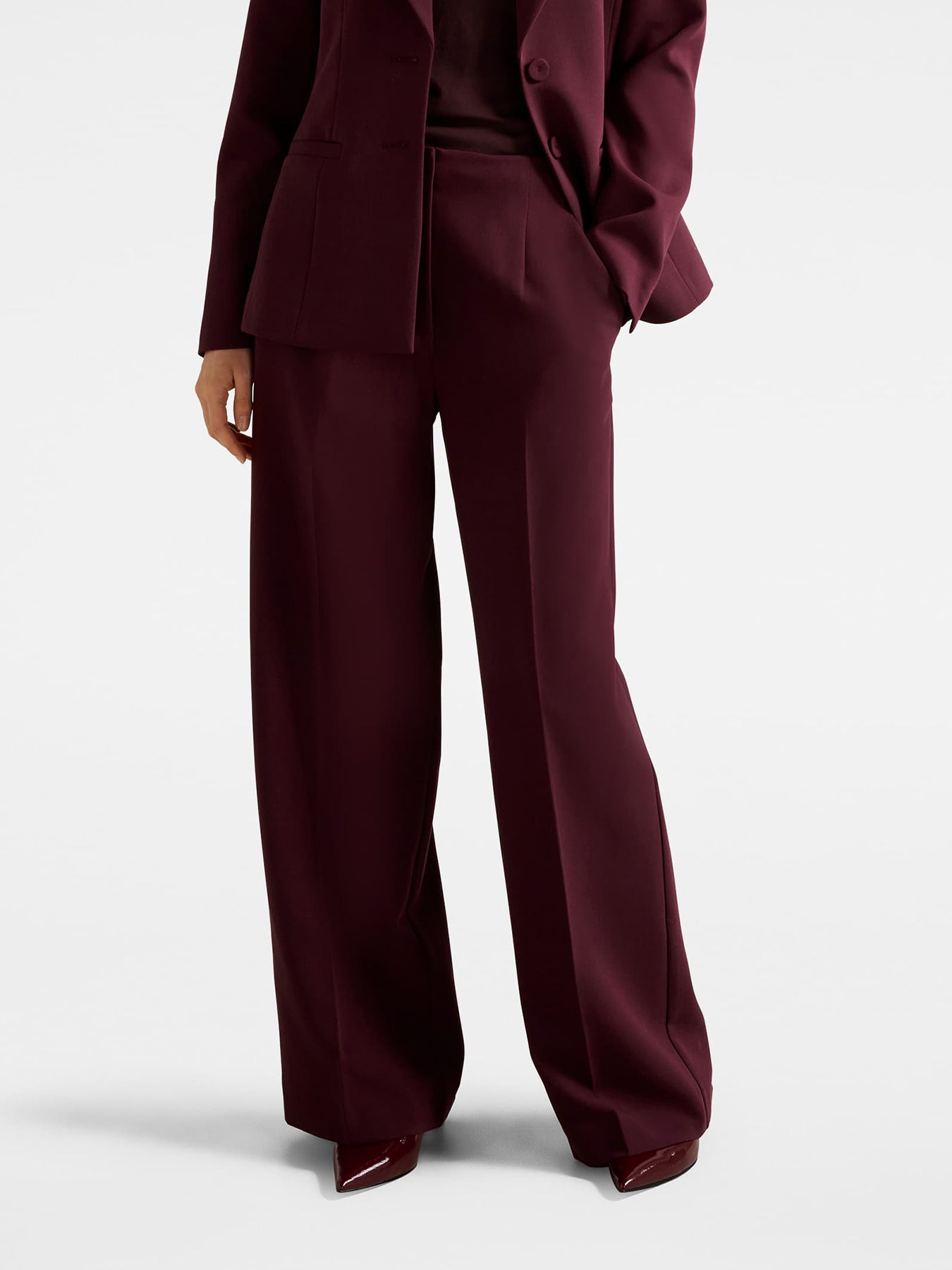 Lee Wide Leg Pants Red