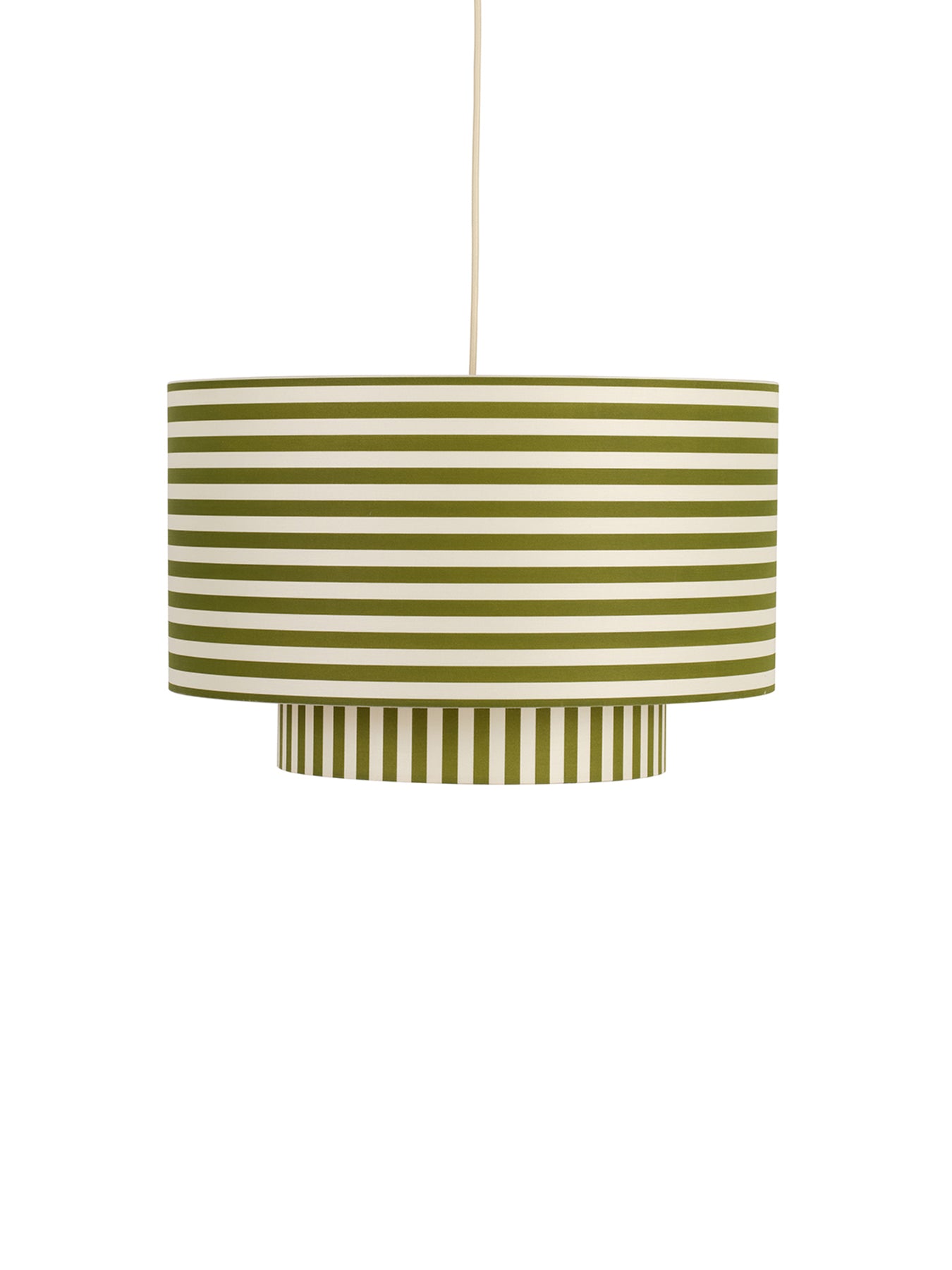 Raie Fabric Pendant Green White