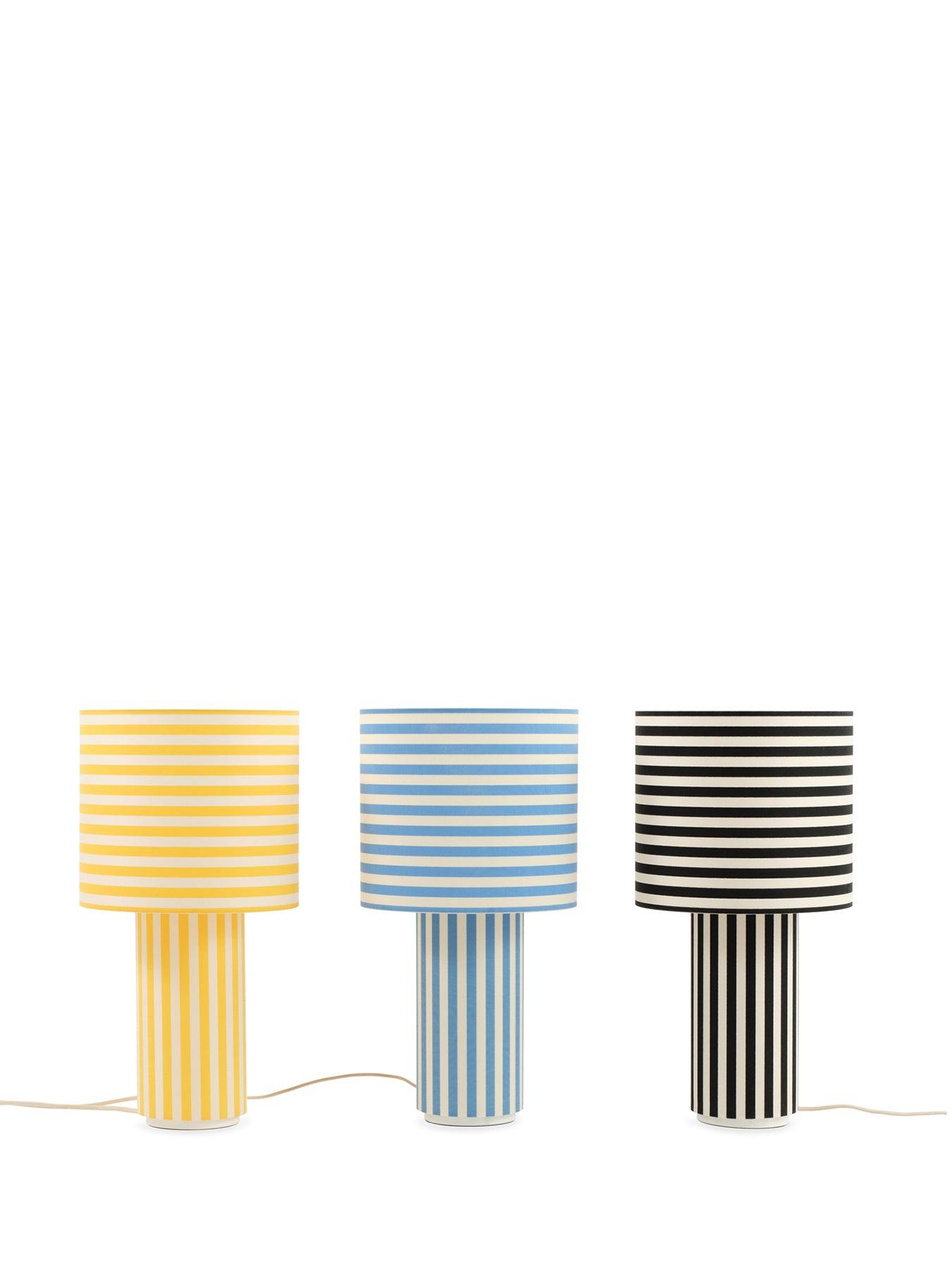 Raie Fabric Table Lamp Black White