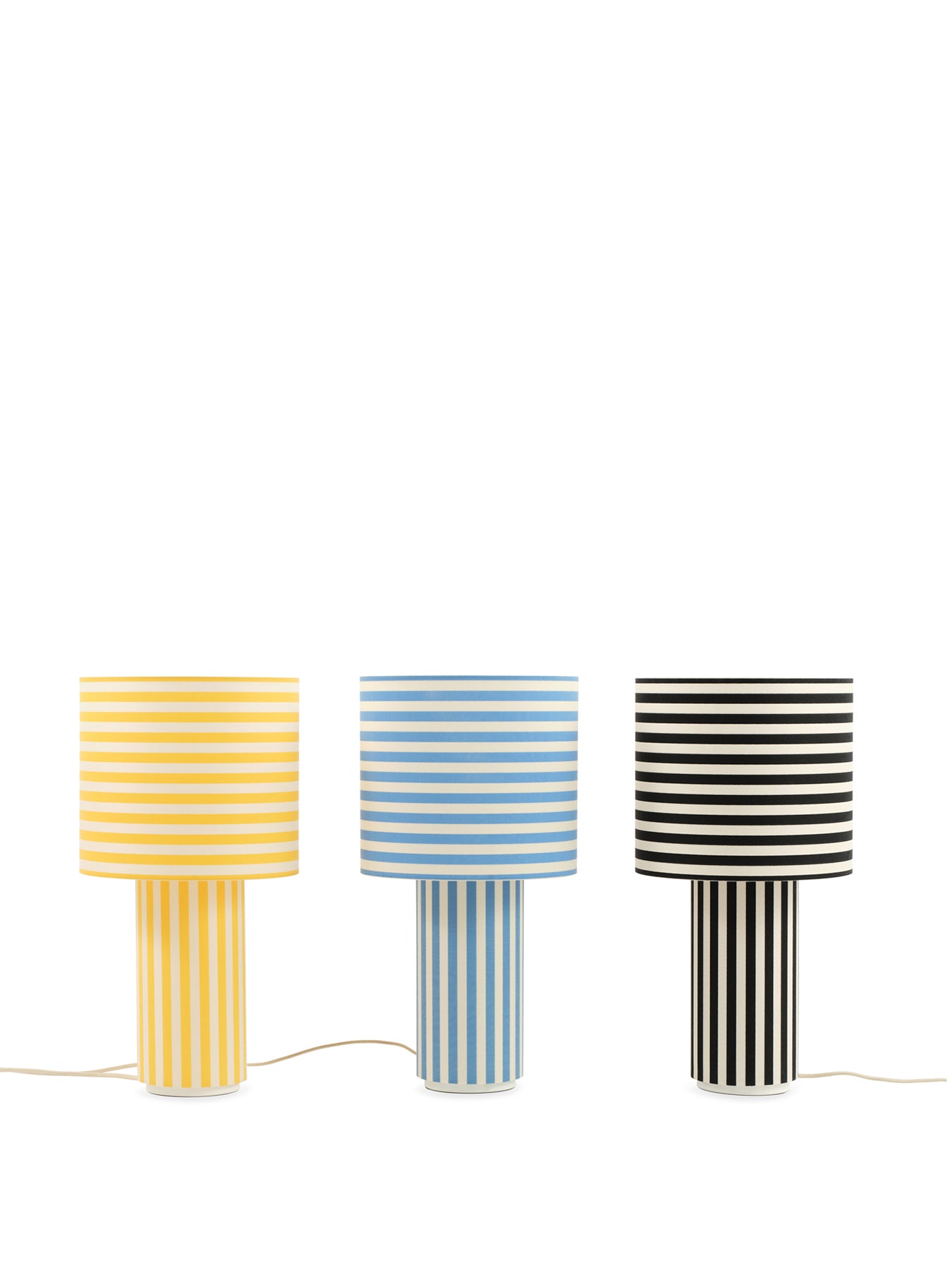 Raie Fabric Table Lamp Blue White