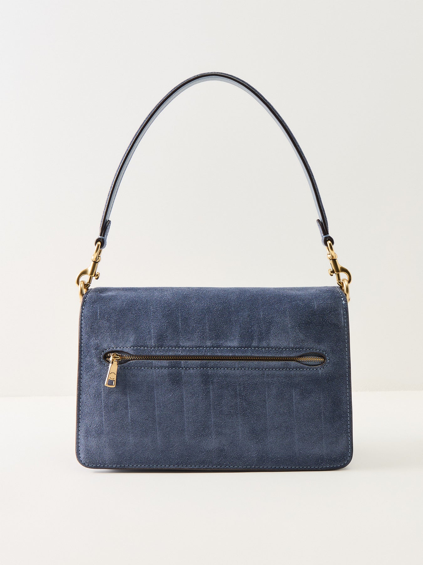 Suede Chain Tabby Shoulder Bag Blue
