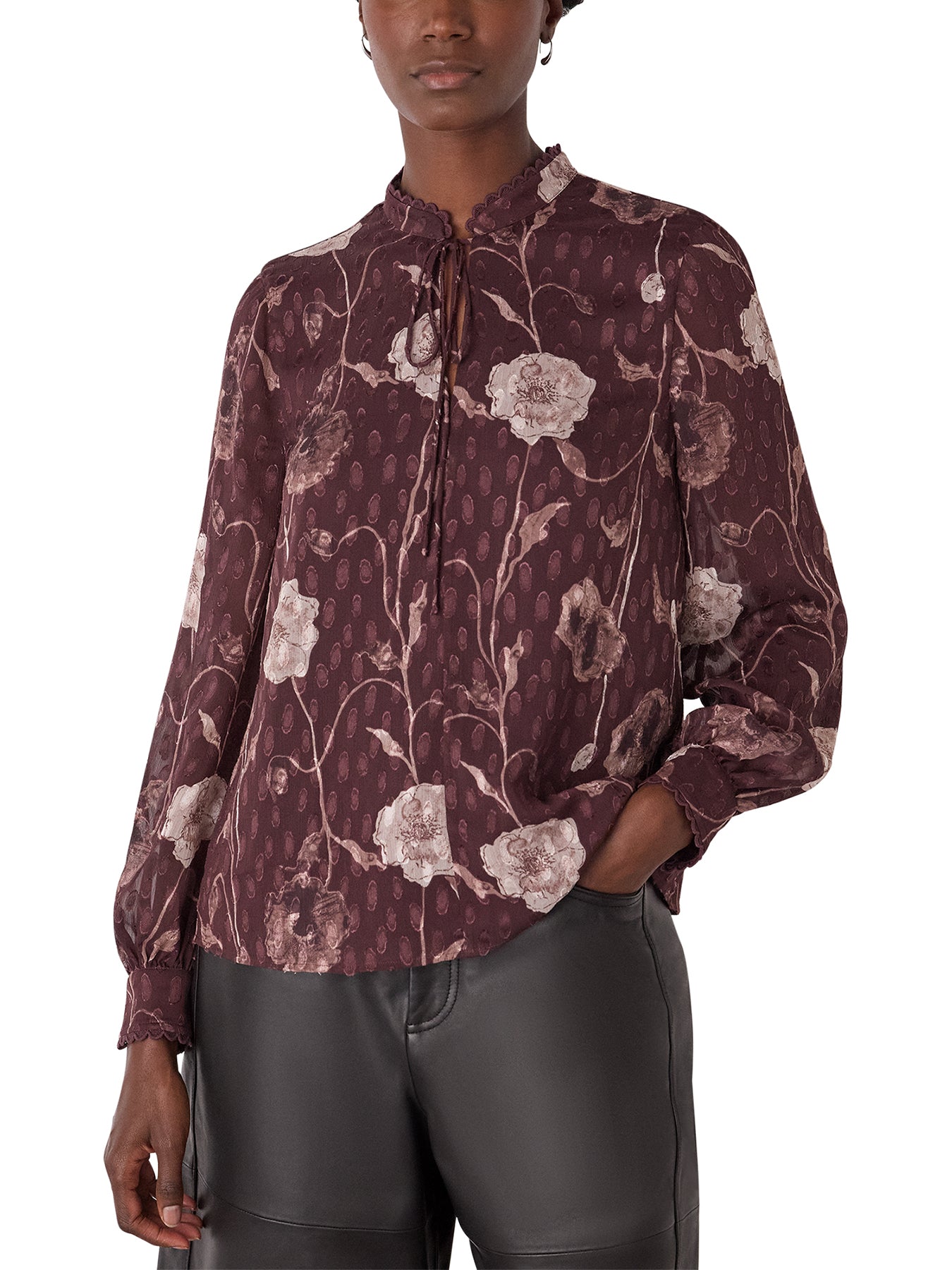 Floral Dobby Blouse Multi
