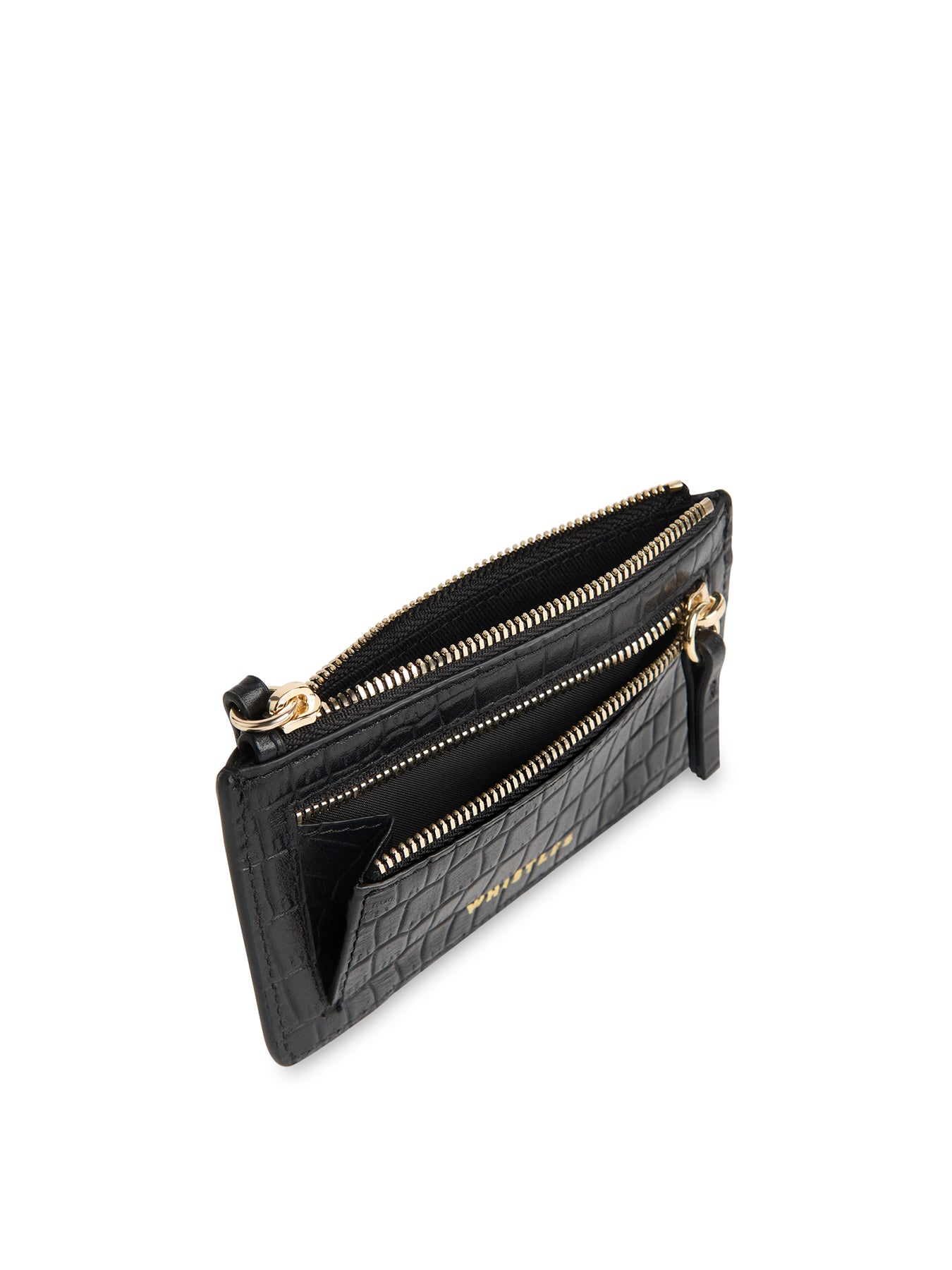 Croc Zip Card Holder Black