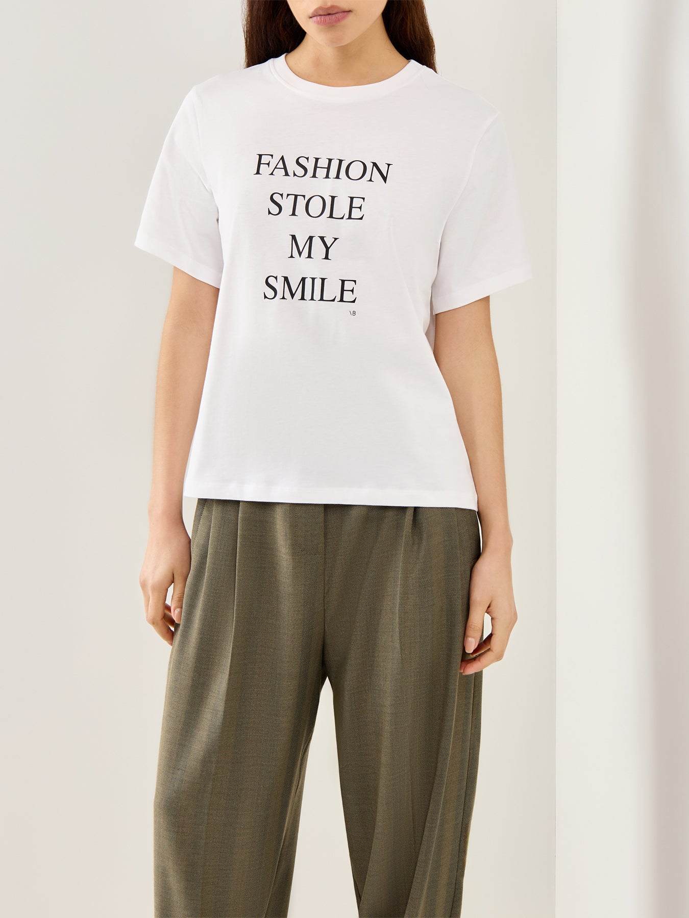 Slogan Tee Fashion Stole My Smile