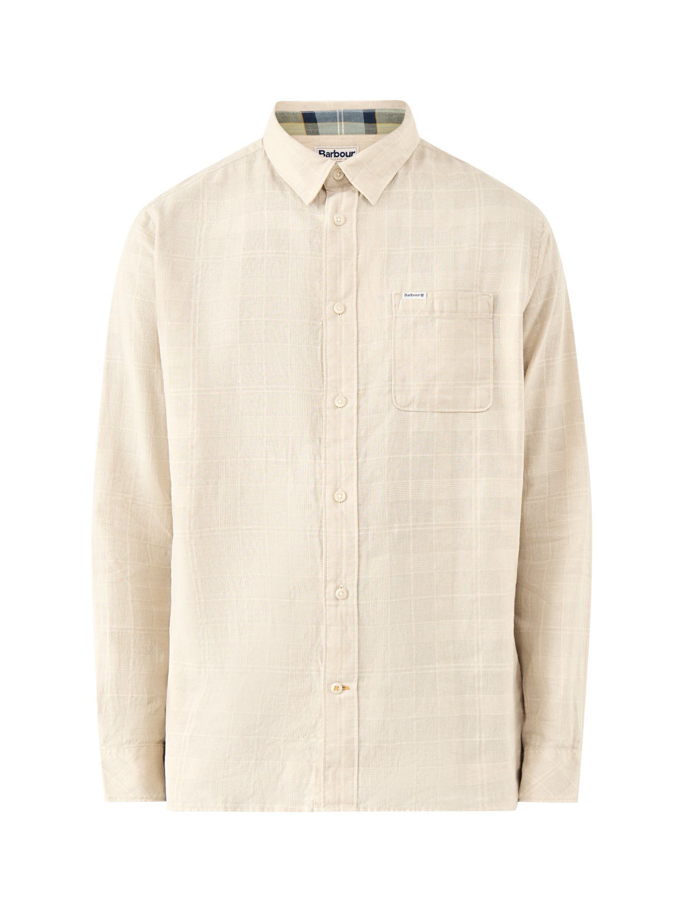 Ingswell Textured Tartan Relaxed Shirt Cream