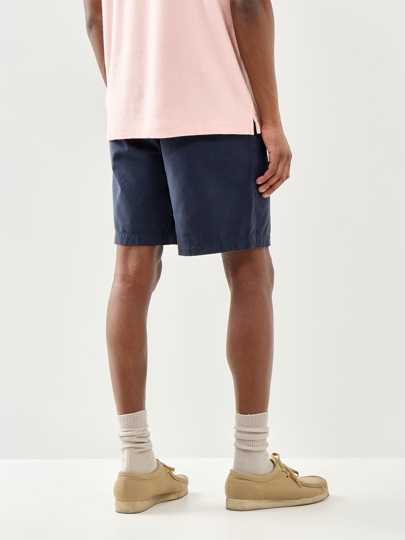 Barbour Washed Oxford Relaxed Shorts Navy