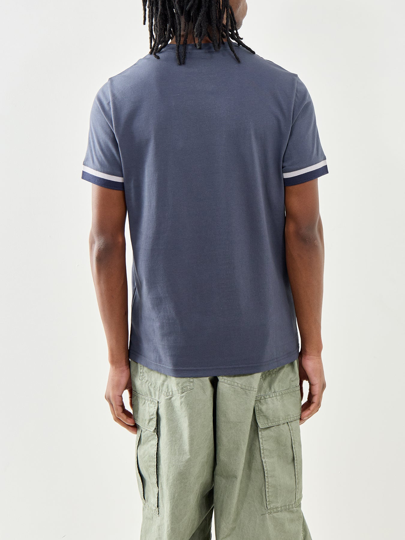 Barbour International Evan Tipped Cotton T-Shirt Grey