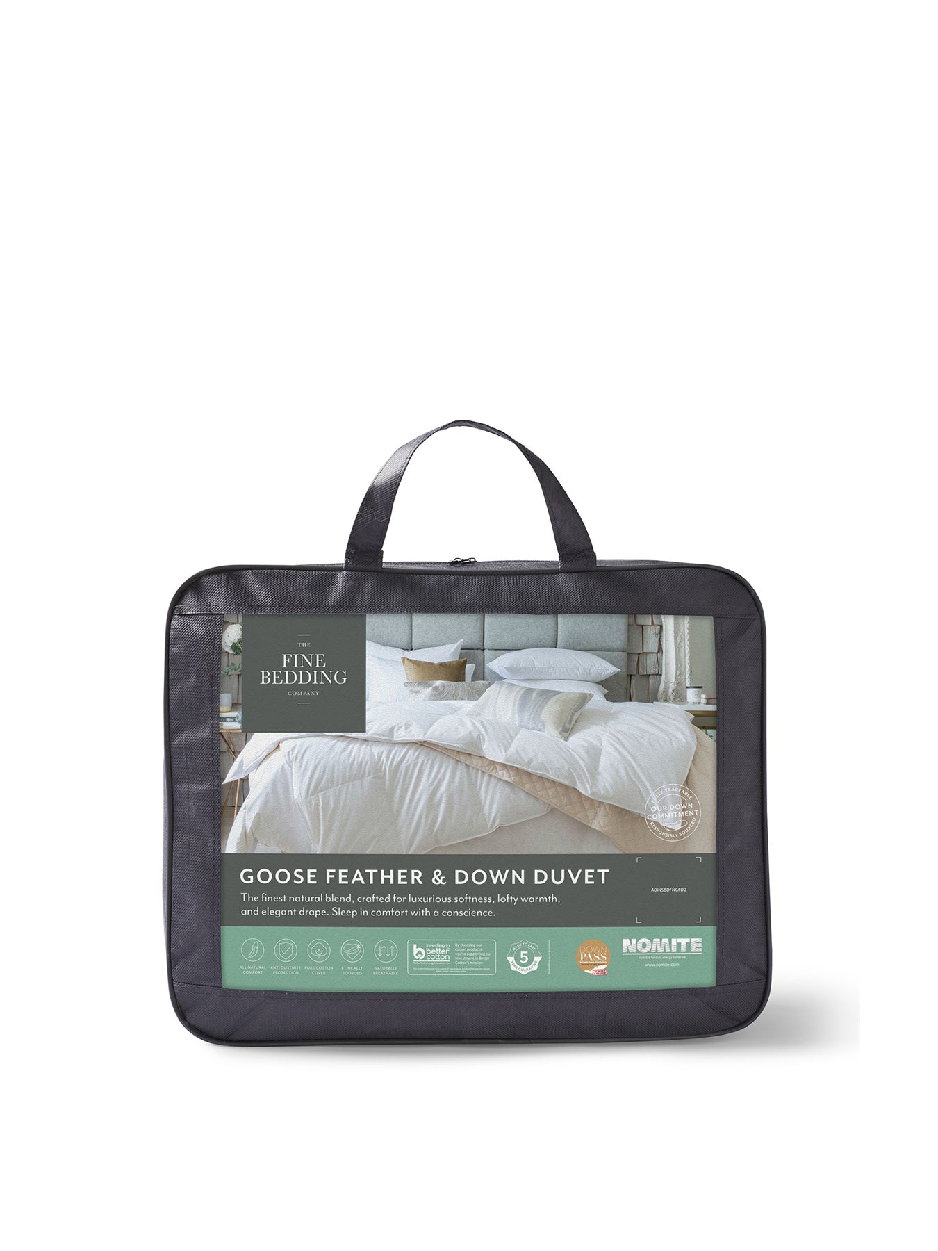 Goose Feather and Down Duvet 10.5 Tog White Double