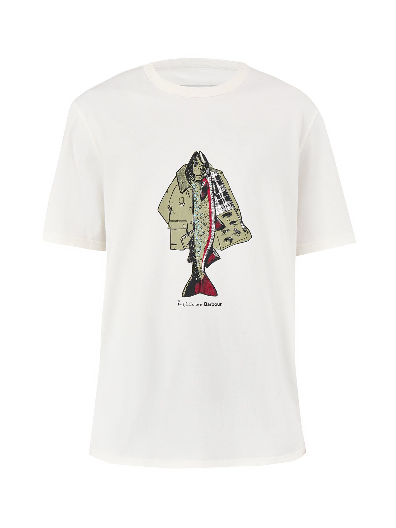 Paul Smith Loves Barbour Fishing Jacket Graphic T-Shirt