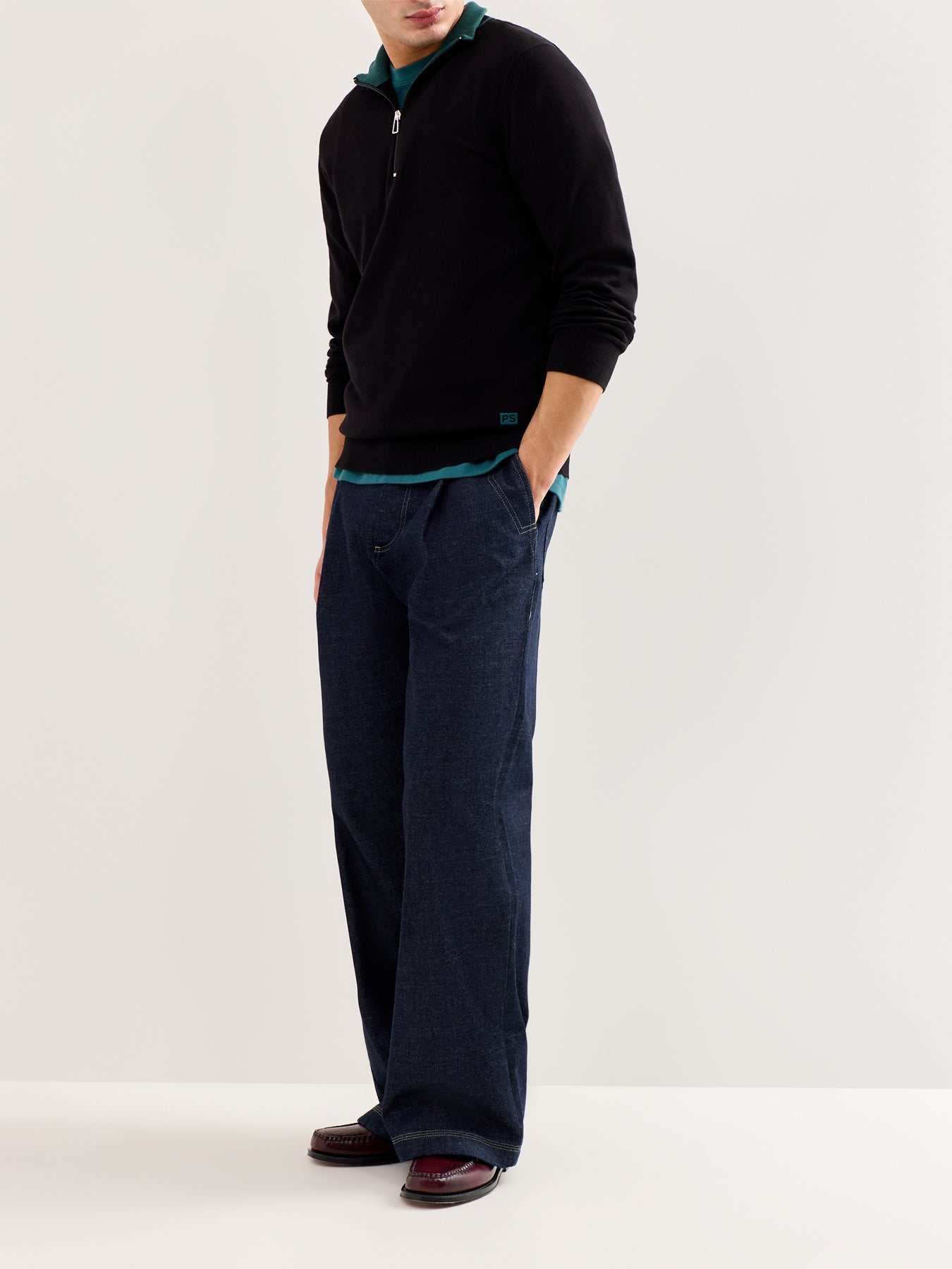 Half-Zip Knit Black