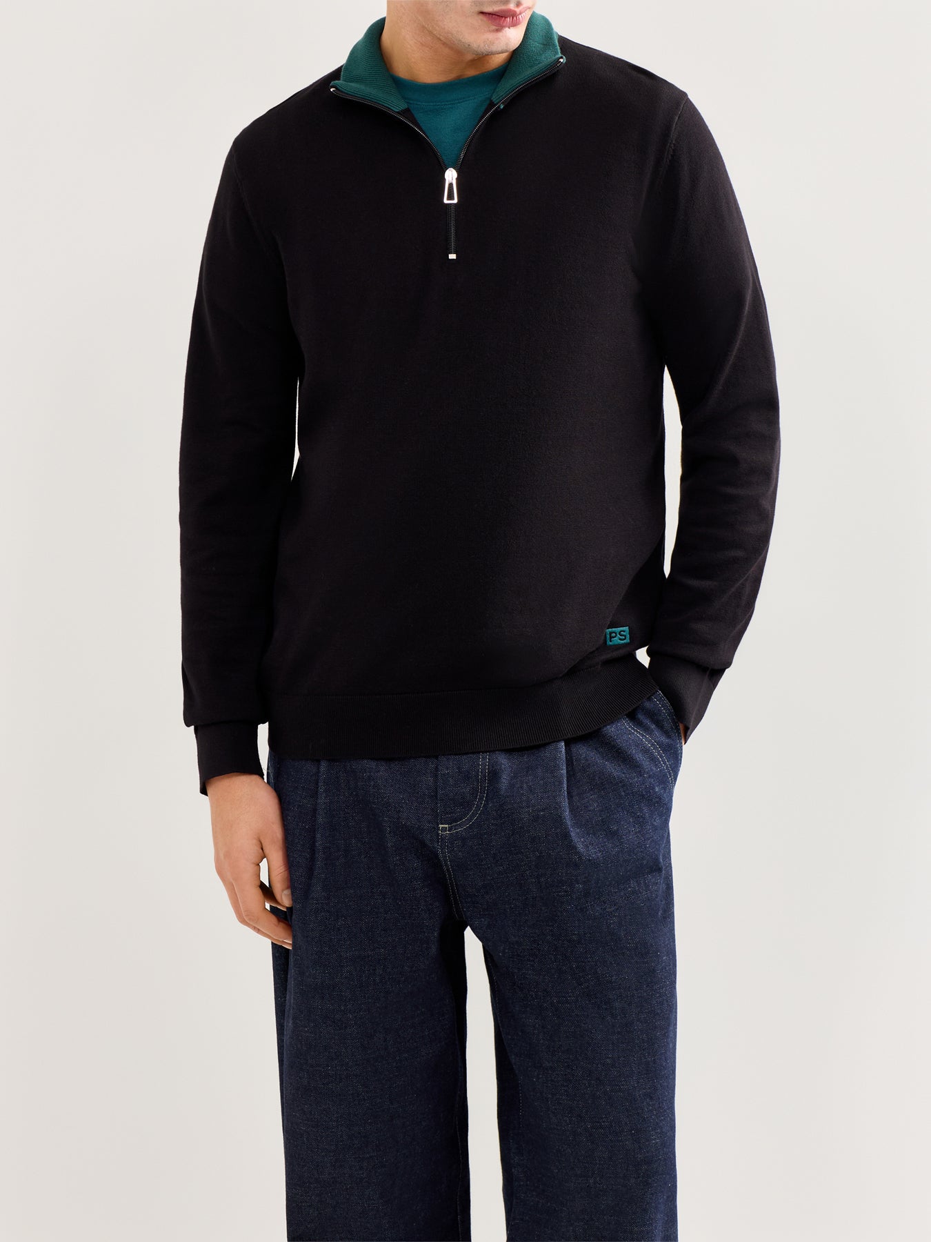 Half-Zip Knit Black