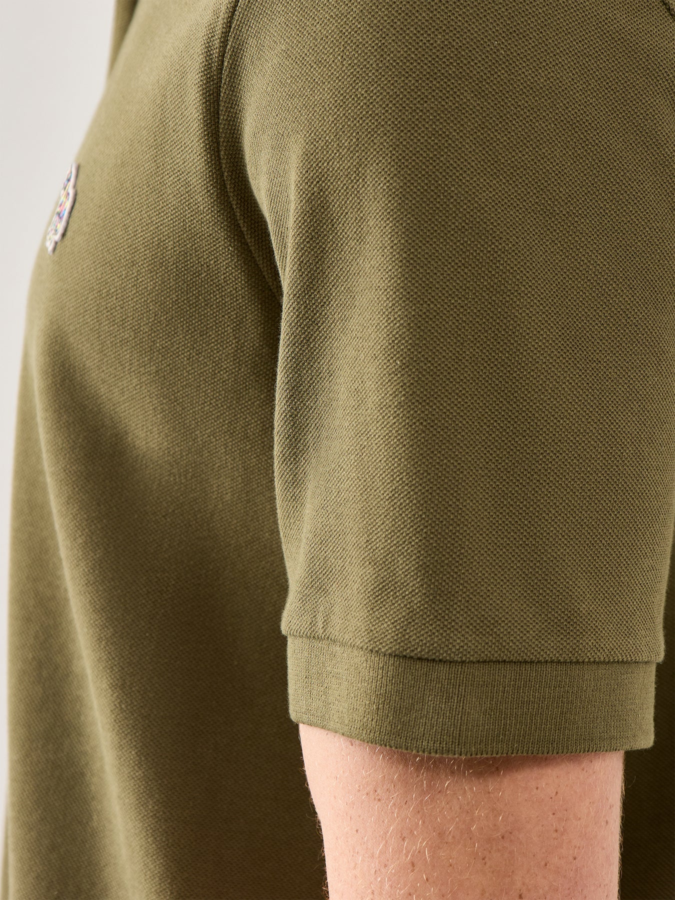 Zebra Detail Polo Shirt Green