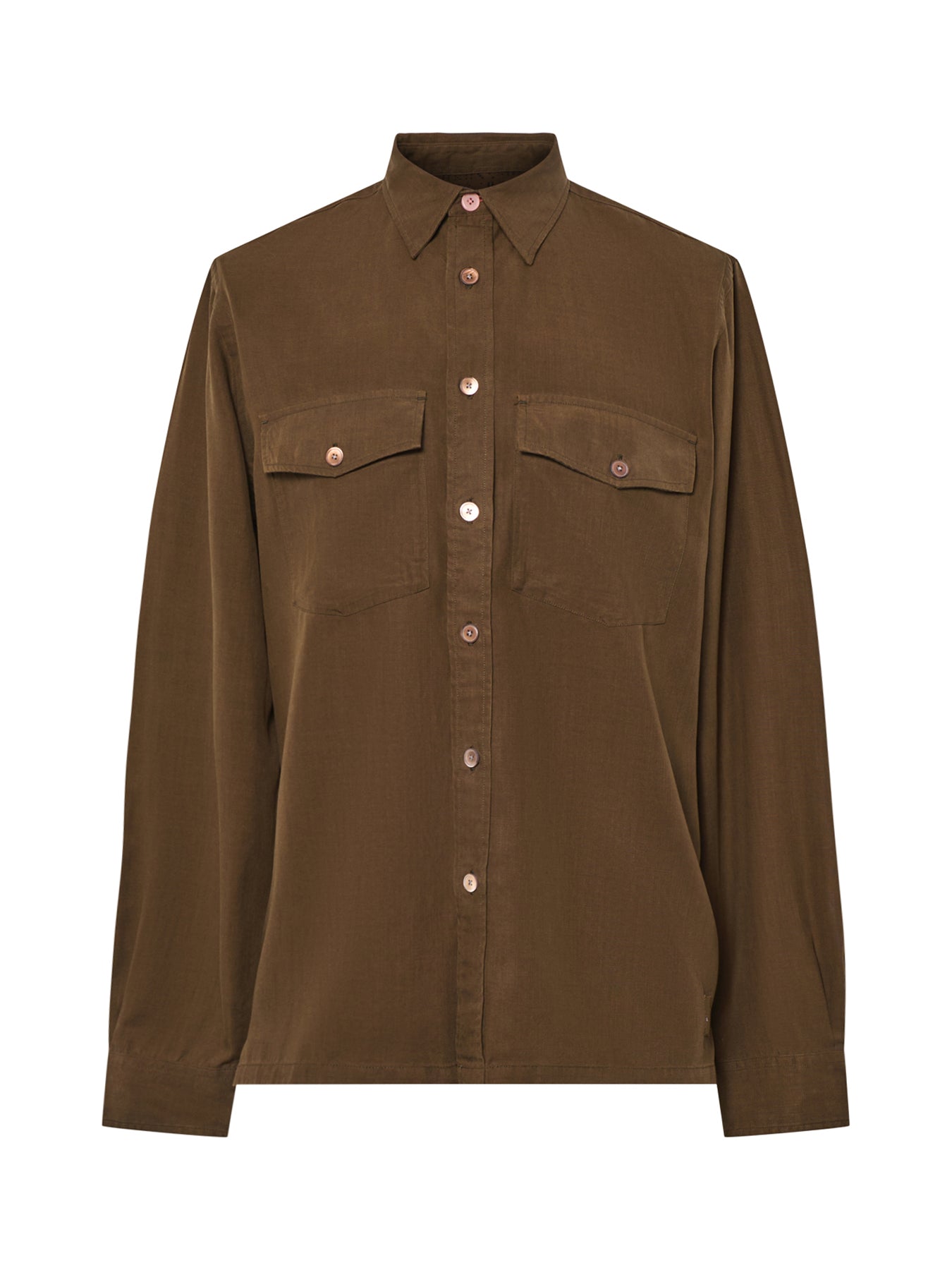 Soft Touch Double Pocket Shirt Green