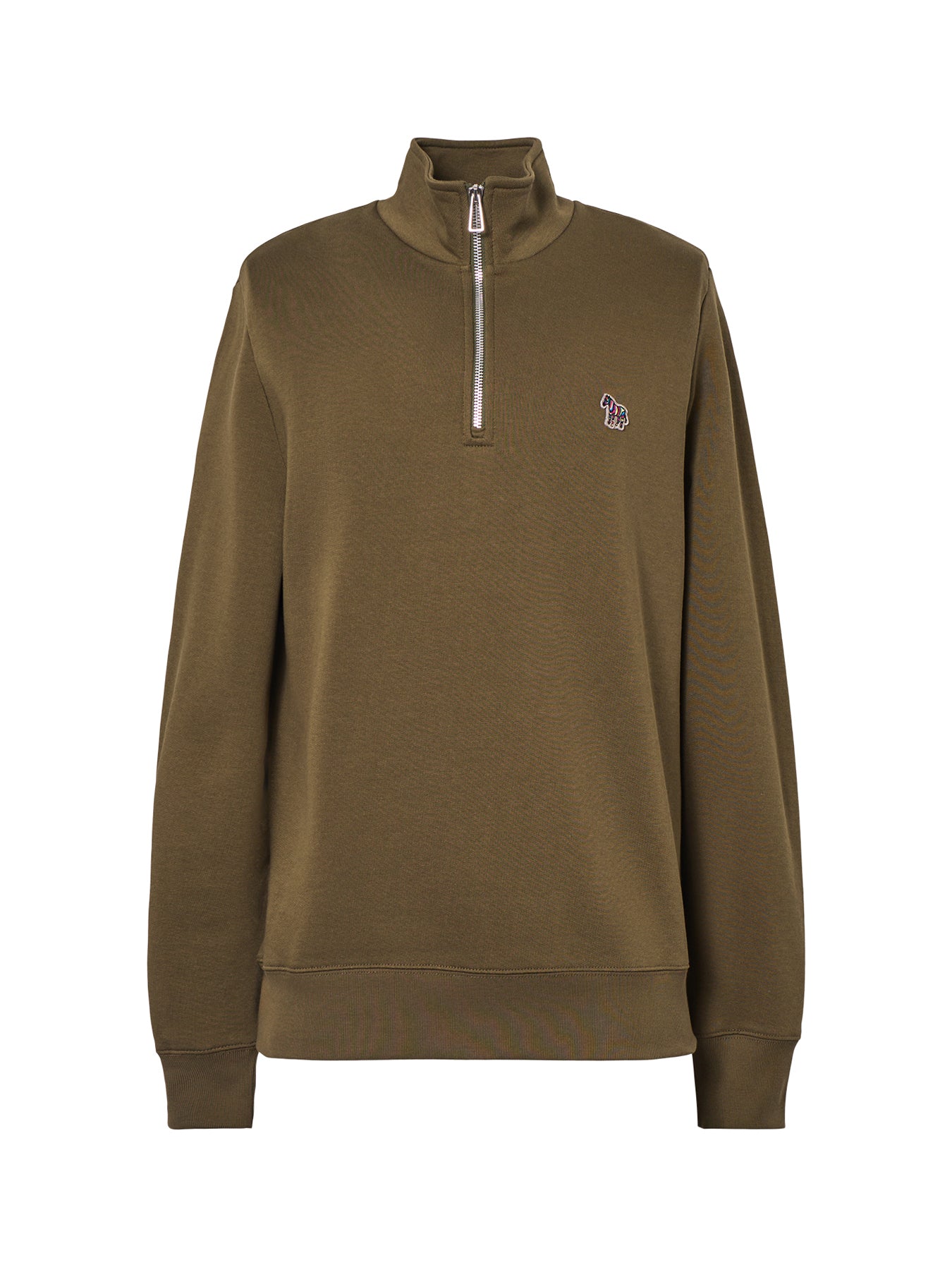 Zebra Half Zip Sweat Green