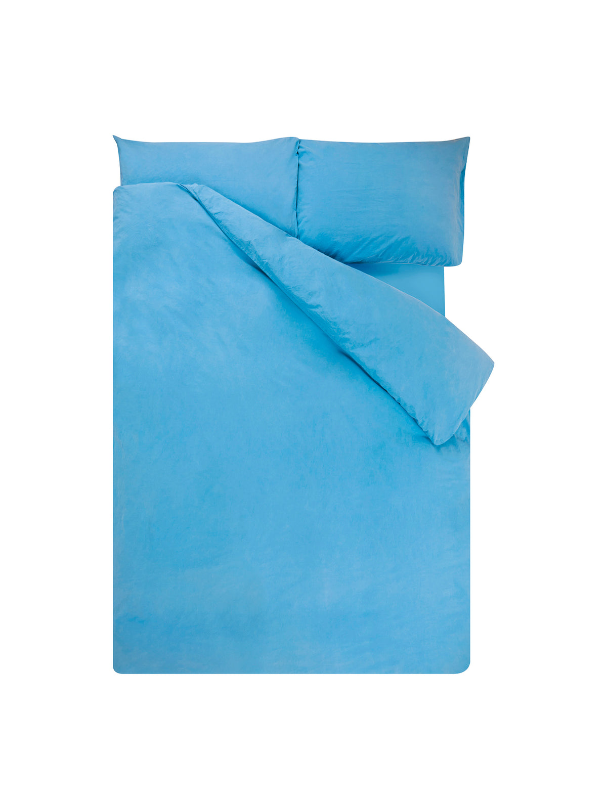 Loweswater Organic Cotton Percale Duvet Cover Set - Cobalt Blue