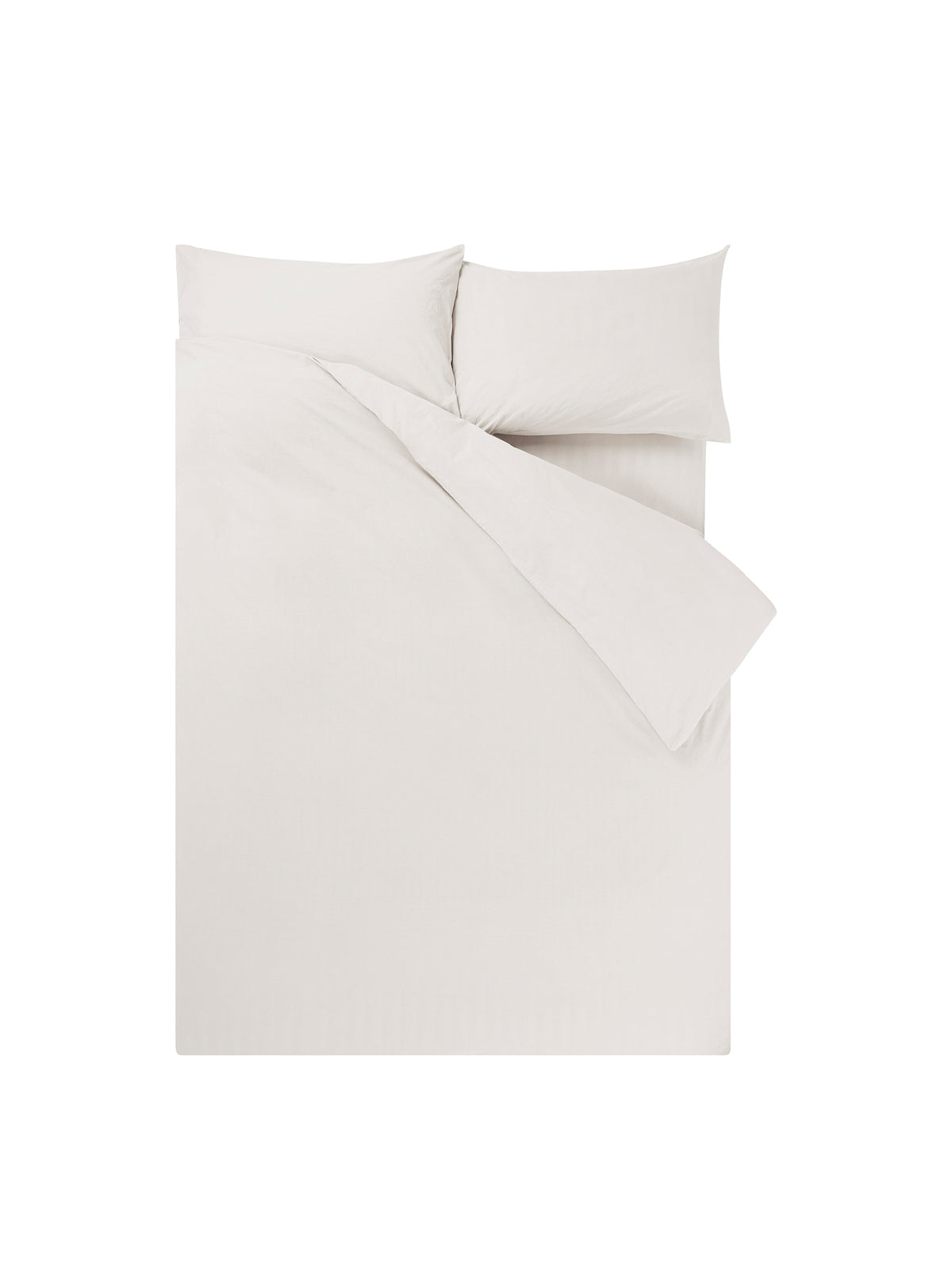 Loweswater Organic Cotton Percale Duvet Cover Set - Linen