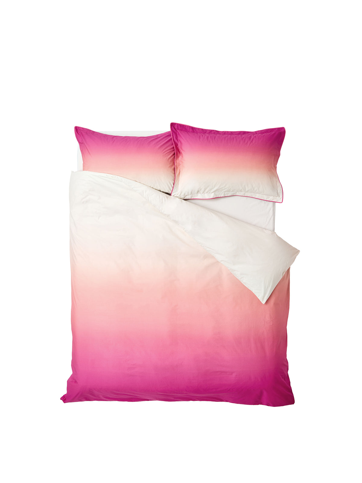 Savoie Cotton Percale Duvet Cover Set - Fuchsia Pink