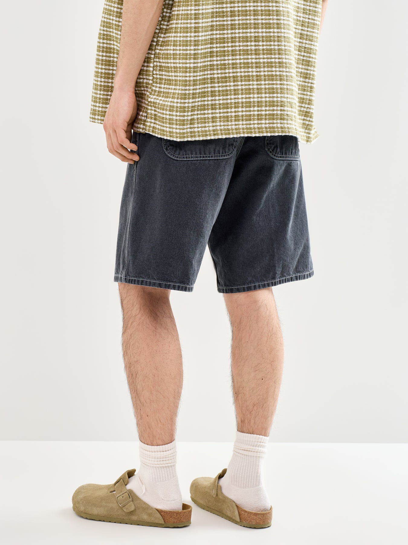 Simple Denim Shorts Black