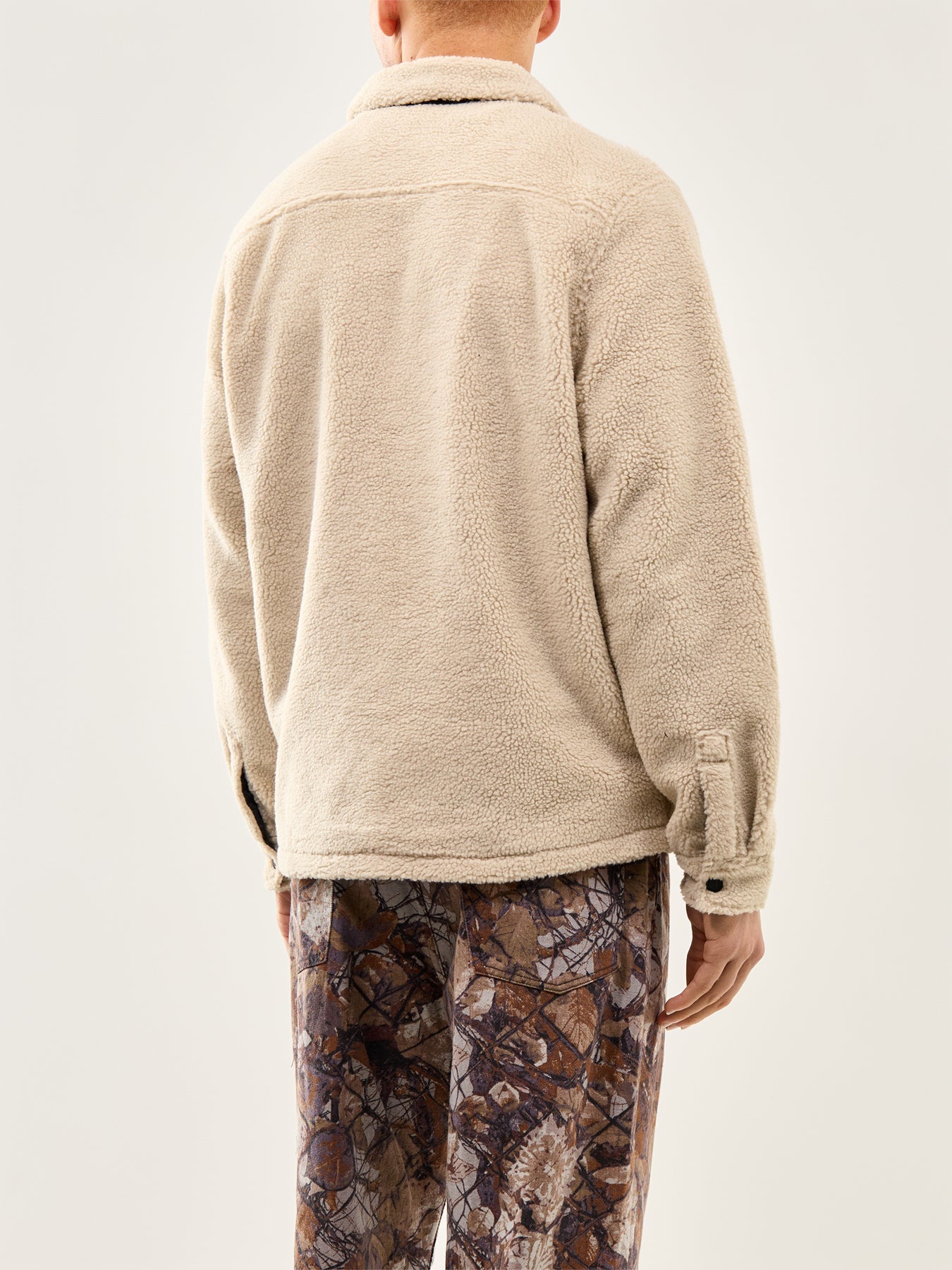 Trident Borg Fleece Overshirt Cream