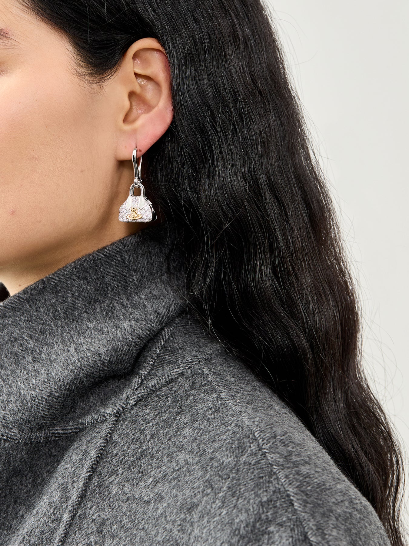Crystal Drop Earrings Gold
