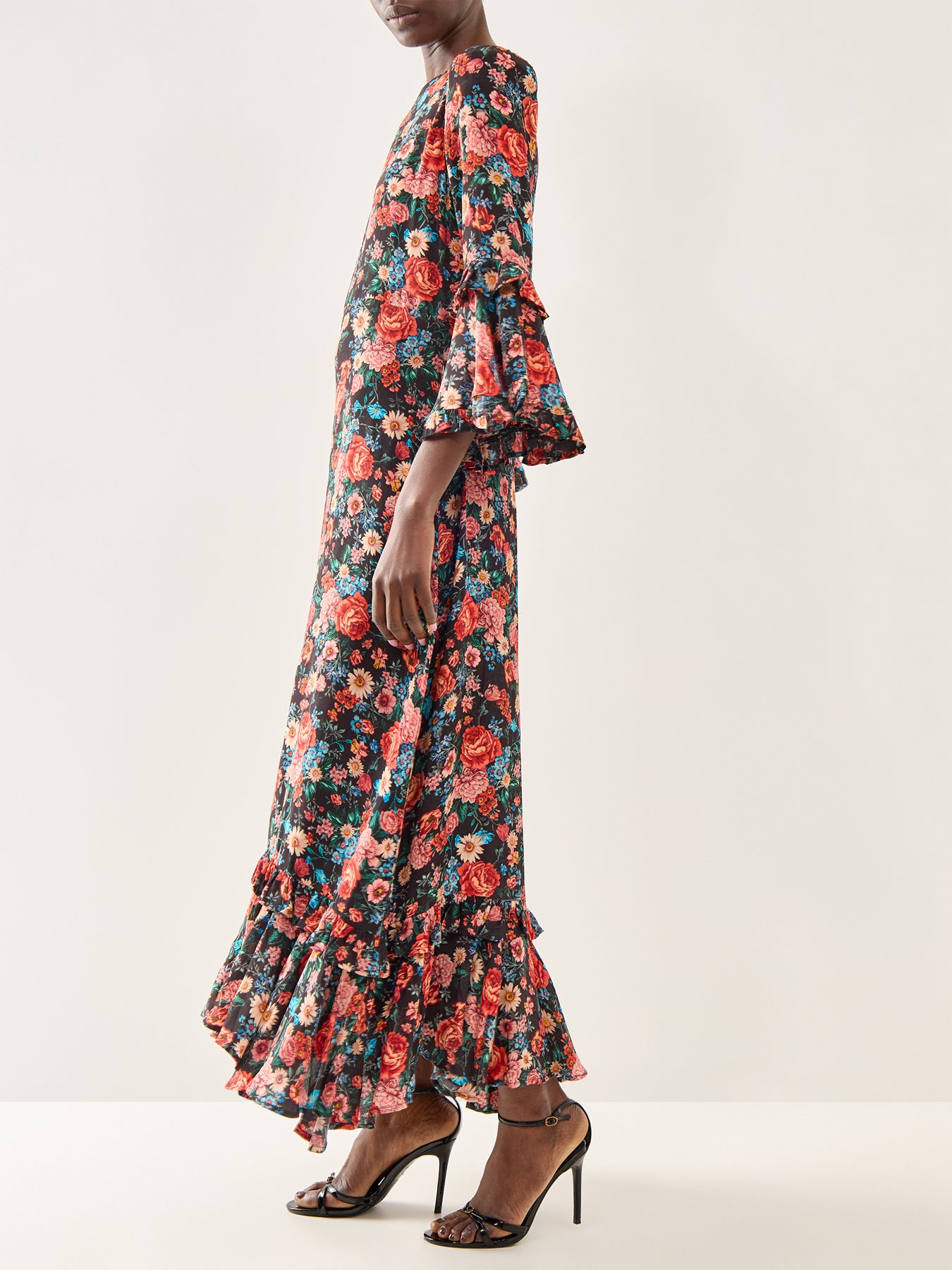 Claudia Dutch Print Maxi Blue